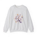Matching Couple Sweatshirt - Cherry Blossom & Maple Leaf Matching Couple Comfort Colors Crew Hand-Drawn Art His Hers Anniversary Gift - Design A