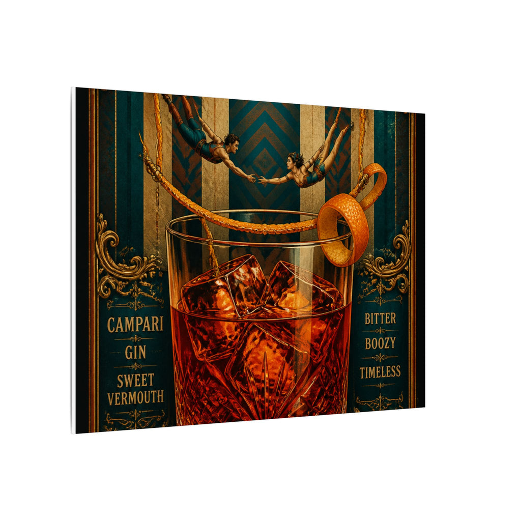 Negroni Trapeze Act Wall Art Canvas 16×20 Baroque Home Office Decor Maximalist Print
