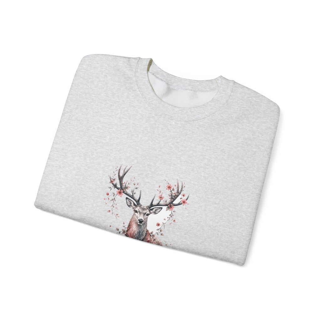 Matching Couple Sweatshirt - Bear & Deer Matching Couple Premium Fleece Sweatshirt Watercolor Art His Hers Birthday Gift - Design B