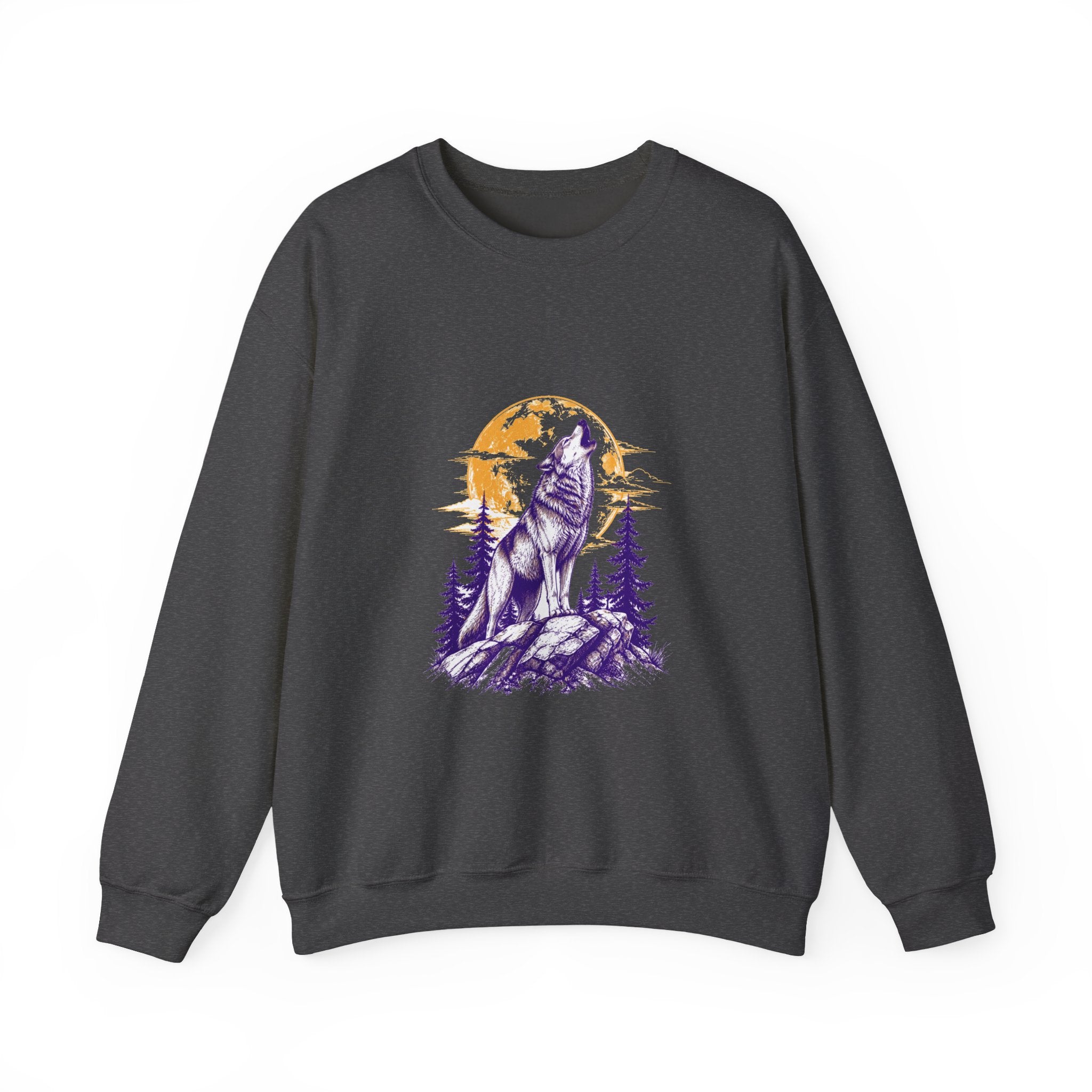 Matching Couple Sweatshirt - Wolf & Dove Matching Couple Crewneck Sweatshirt Hand-Drawn Art His Hers Best Friend Gift - Design A
