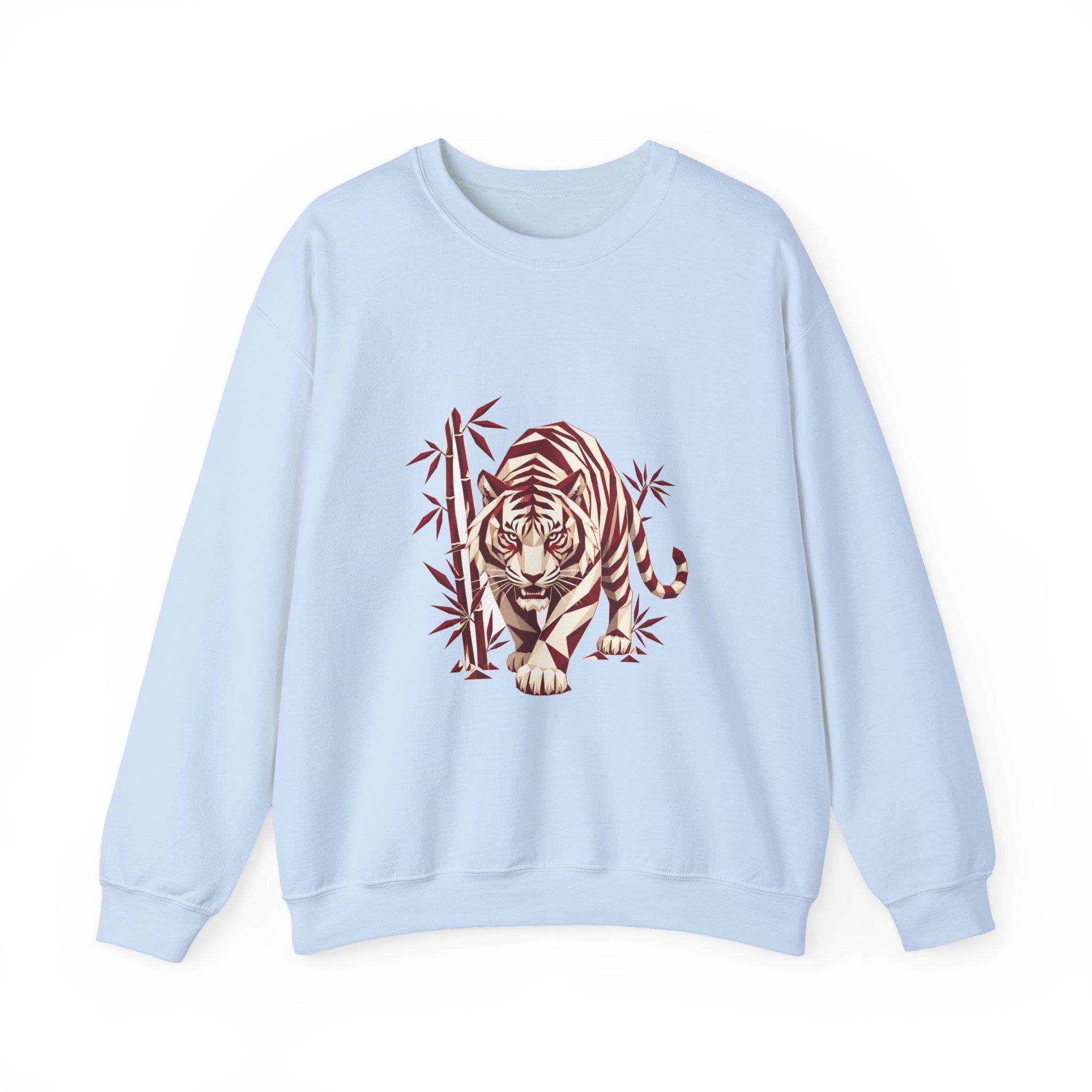 Matching Couple Sweatshirt - Tiger & Crane Matching Couple Crewneck Sweatshirt Geometric Art His Hers Couple Gift - Design A