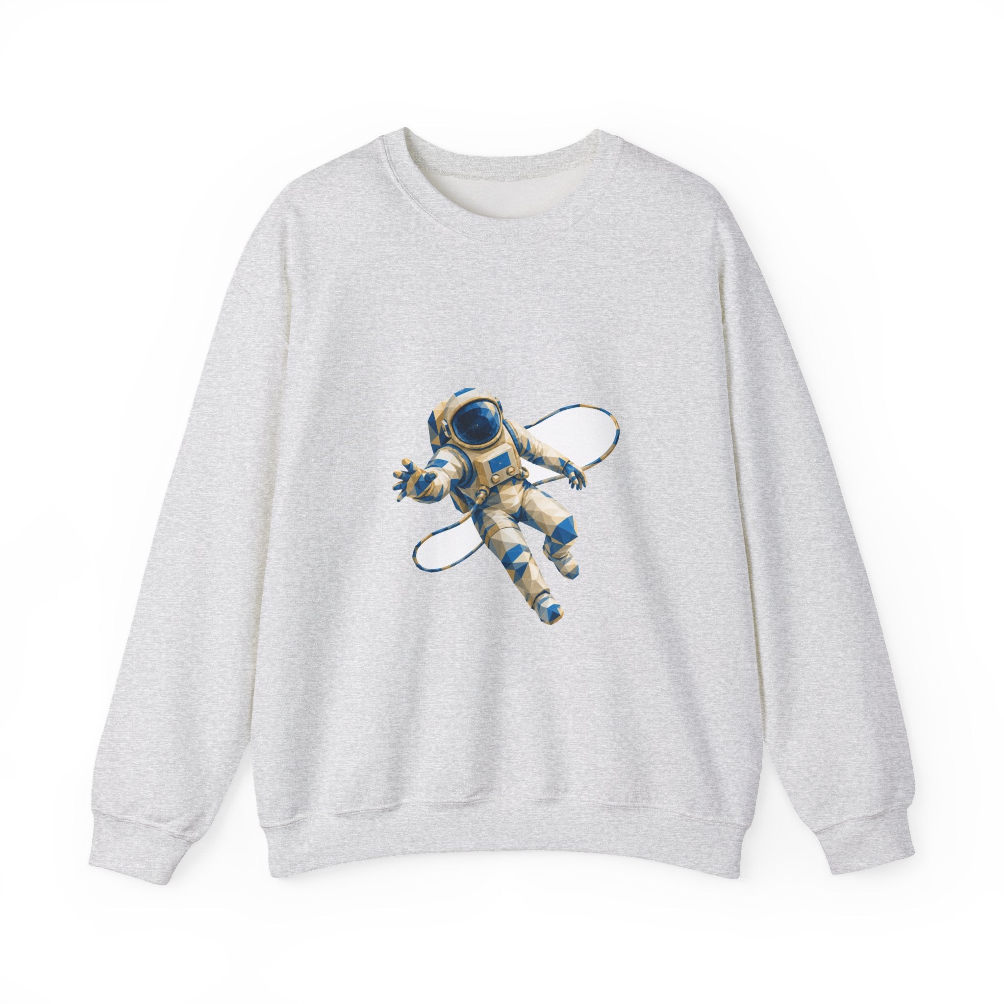 Matching Couple Sweatshirt - Astronaut & Planet Matching Couple Premium Fleece Sweatshirt Geometric Art His Hers Love Gift - Design A