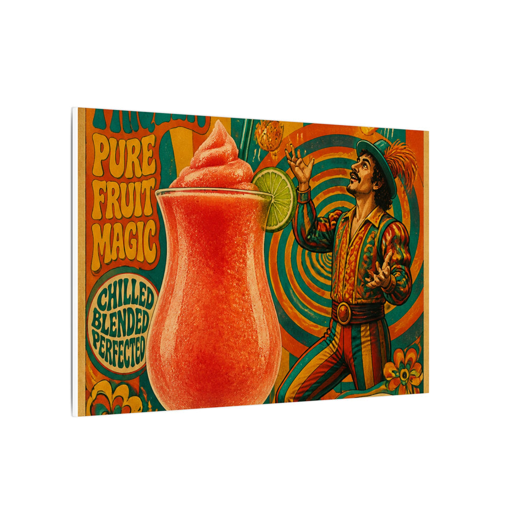 Daiquiri Fruit Juggler Wall Art Canvas 16×20 Psychedelic Cafe Decor Maximalist Print