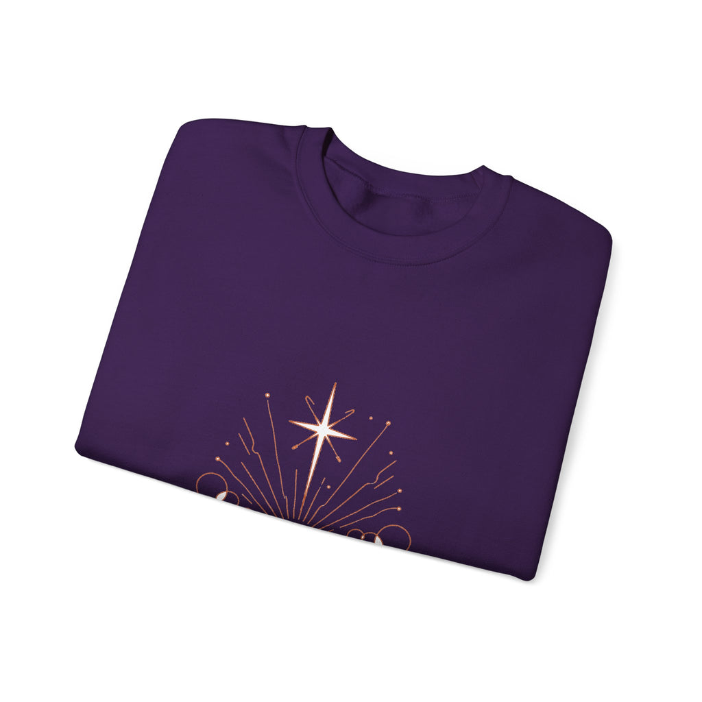 Matching Couple Sweatshirt - Evening & Morning Star Matching Couple Premium Fleece Sweatshirt Minimalist Art His Hers Christmas Gift - Design B