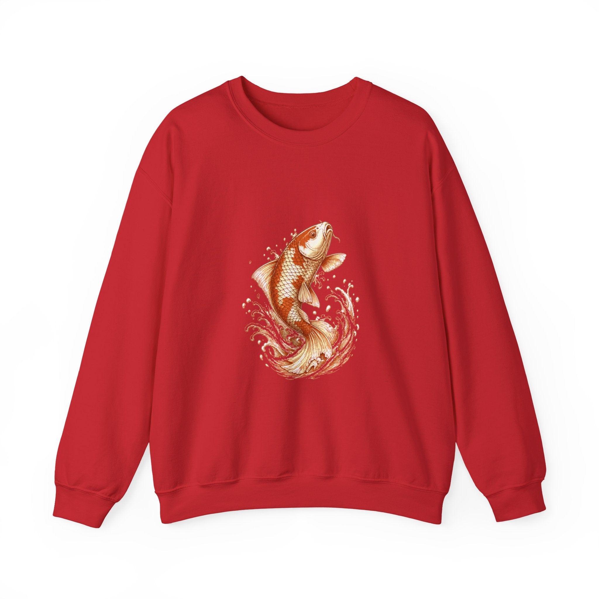 Matching Couple Sweatshirt - Koi Fish Yin Yang Matching Couple Comfort Colors Crew Hand-Drawn Art His Hers Anniversary Gift - Design A
