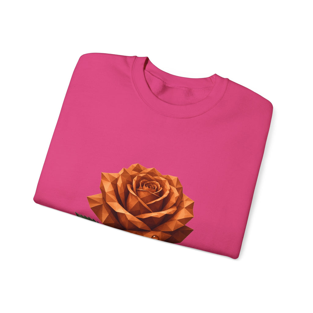 Matching Couple Sweatshirt - Rose & Thorn Matching Couple Premium Fleece Sweatshirt Geometric Art His Hers Love Gift - Design A