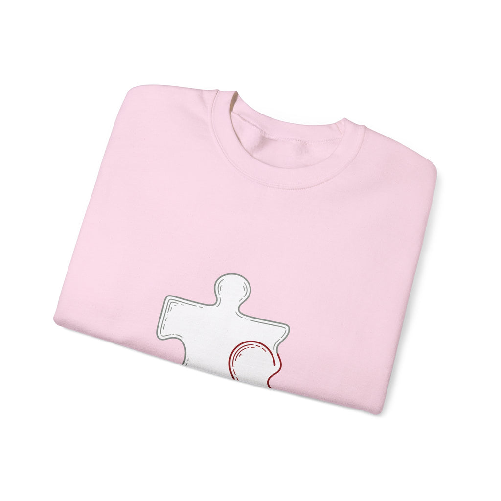 Matching Couple Sweatshirt - Puzzle Pieces Matching Couple Comfort Colors Crew Minimalist Art His Hers Christmas Gift - Design A