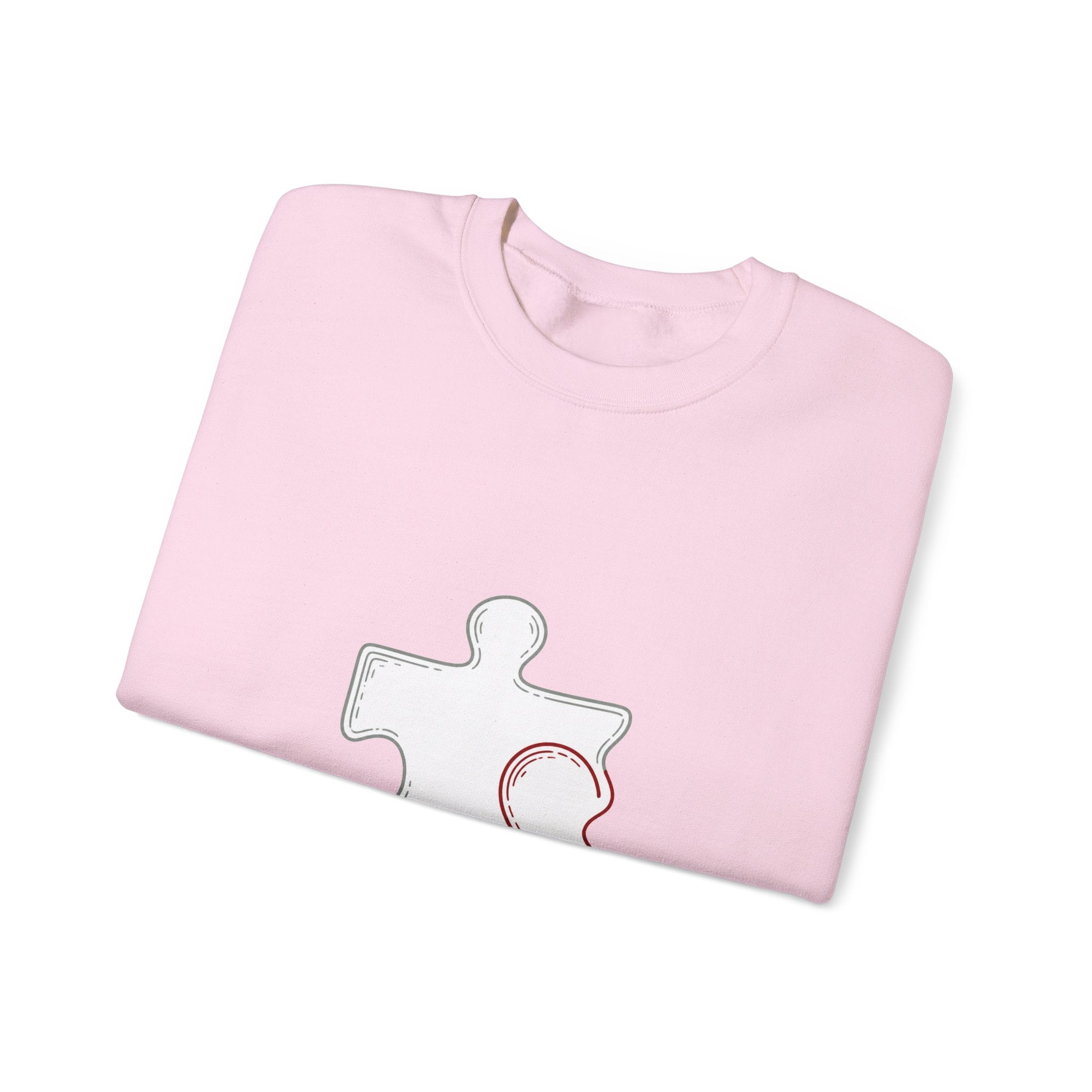 Matching Couple Sweatshirt - Puzzle Pieces Matching Couple Comfort Colors Crew Minimalist Art His Hers Christmas Gift - Design A