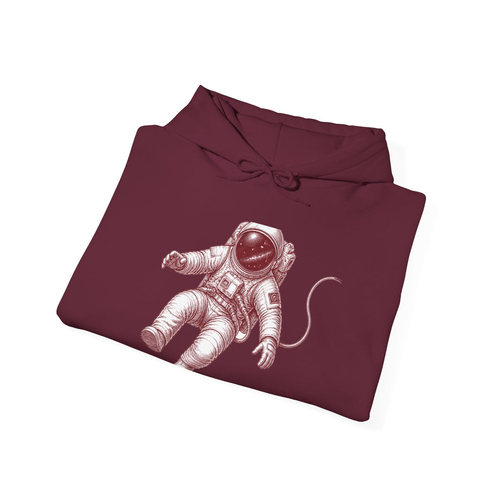 Matching Couple Sweatshirt - Astronaut & Planet Matching Couple Hooded Sweatshirt Vintage Art His Hers Wedding Gift - Design A