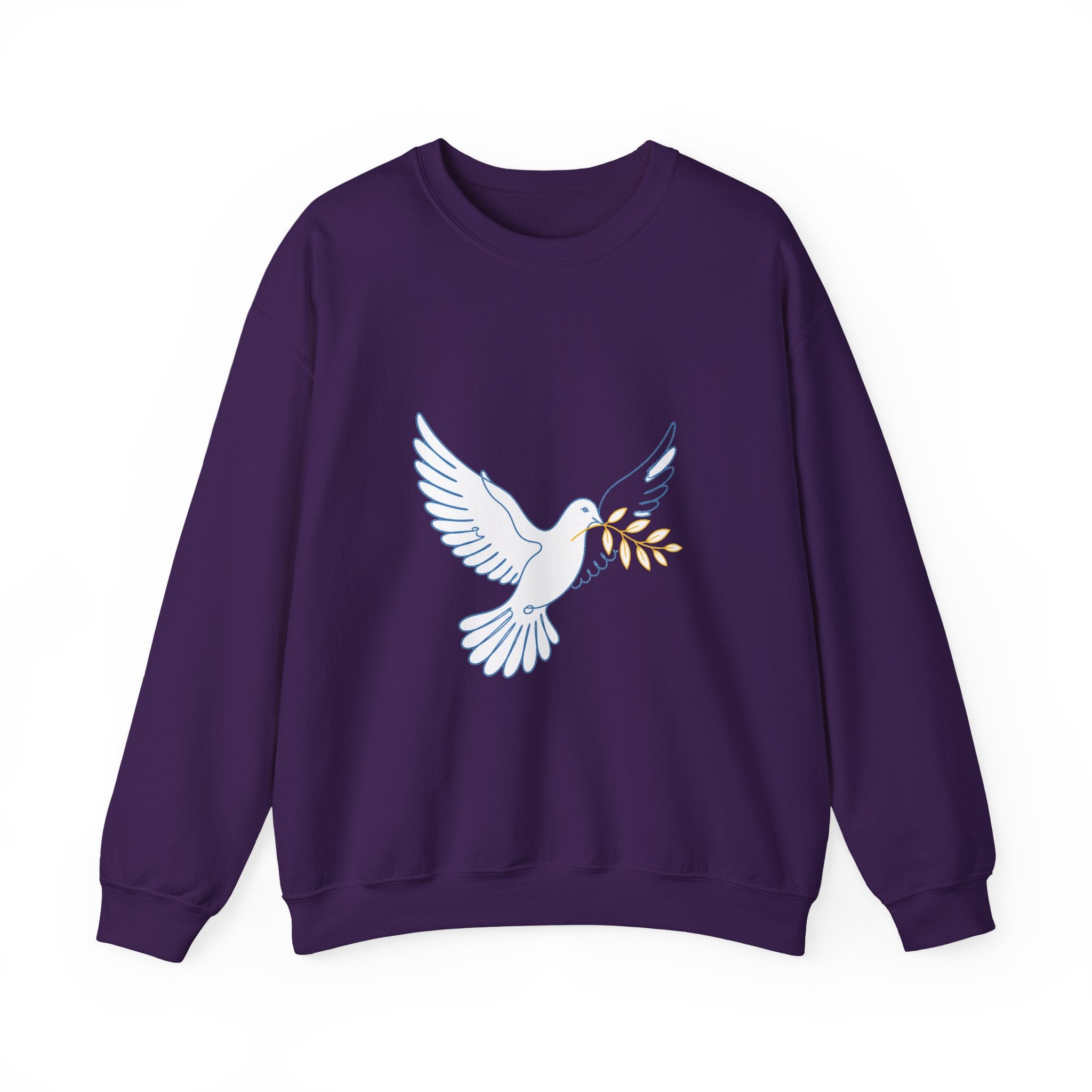 Matching Couple Sweatshirt - Wolf & Dove Matching Couple Crewneck Sweatshirt Minimalist Art His Hers Valentine Gift - Design B