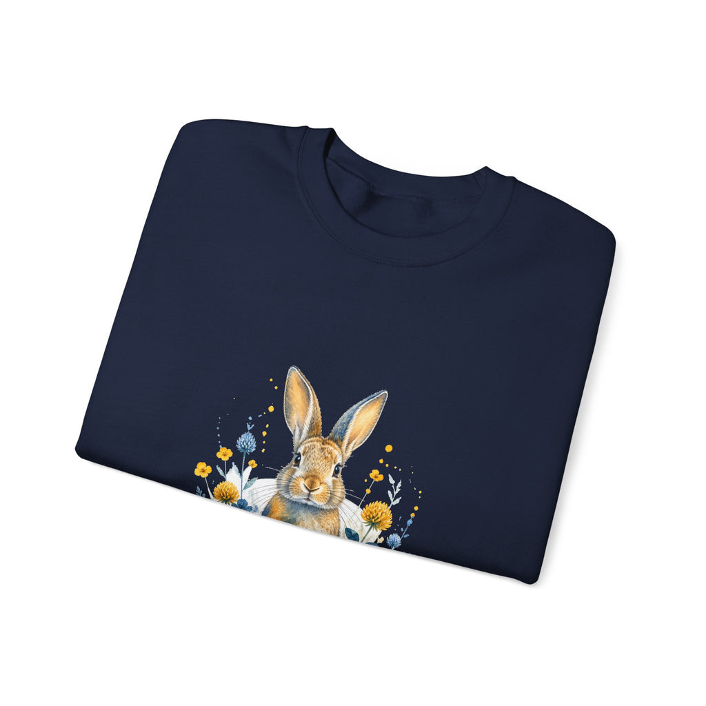 Matching Couple Sweatshirt - Fox & Rabbit Matching Couple Comfort Colors Crew Watercolor Art His Hers Birthday Gift - Design B