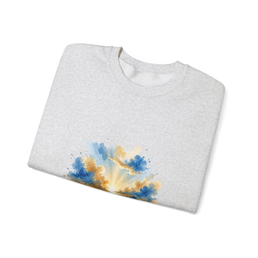 Matching Couple Sweatshirt - Sunrise & Sunset Matching Couple Crewneck Sweatshirt Watercolor Art His Hers Engagement Gift - Design A