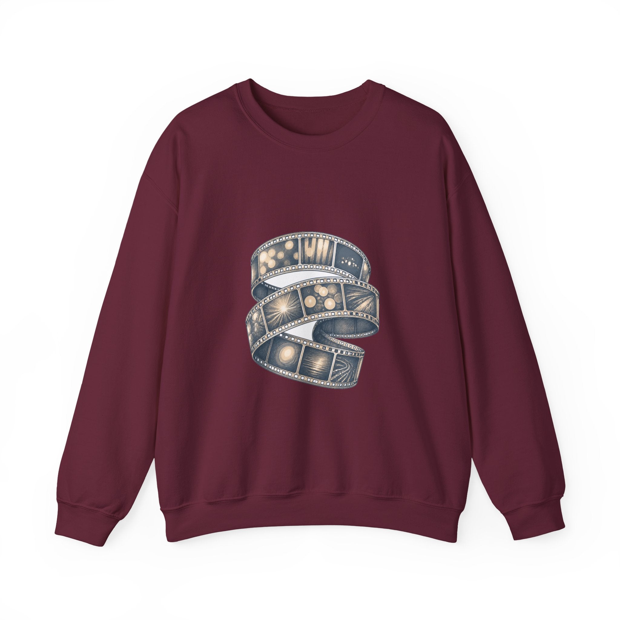 Matching Couple Sweatshirt - Camera & Film Matching Couple Premium Fleece Sweatshirt Hand-Drawn Art His Hers Anniversary Gift - Design B