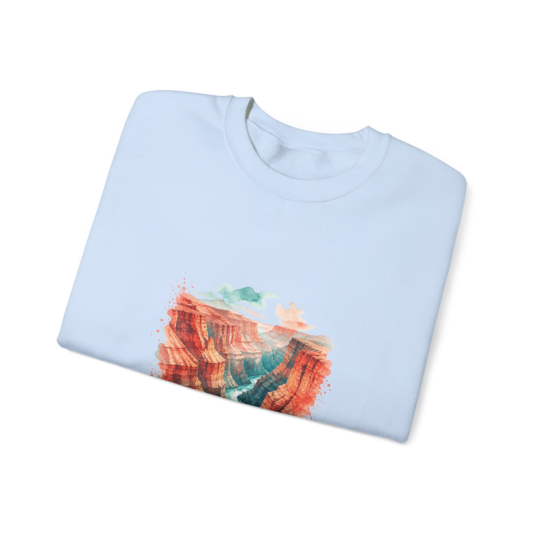 Matching Couple Sweatshirt - Lavender Fields & Canyon Matching Couple Comfort Colors Crew Watercolor Art His Hers Birthday Gift - Design B