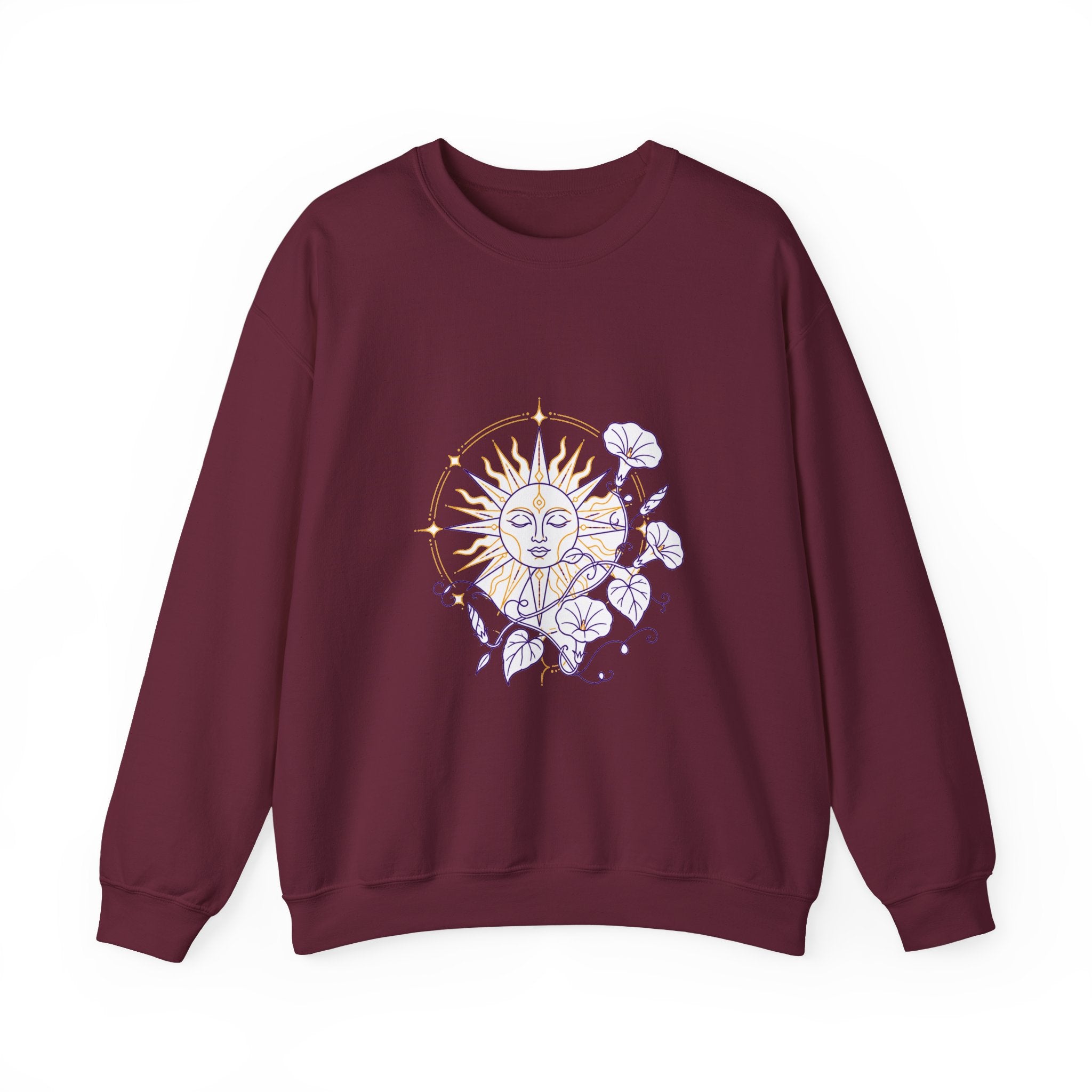 Matching Couple Sweatshirt - Sun & Moon Matching Couple Comfort Colors Crew Minimalist Art His Hers Christmas Gift - Design B