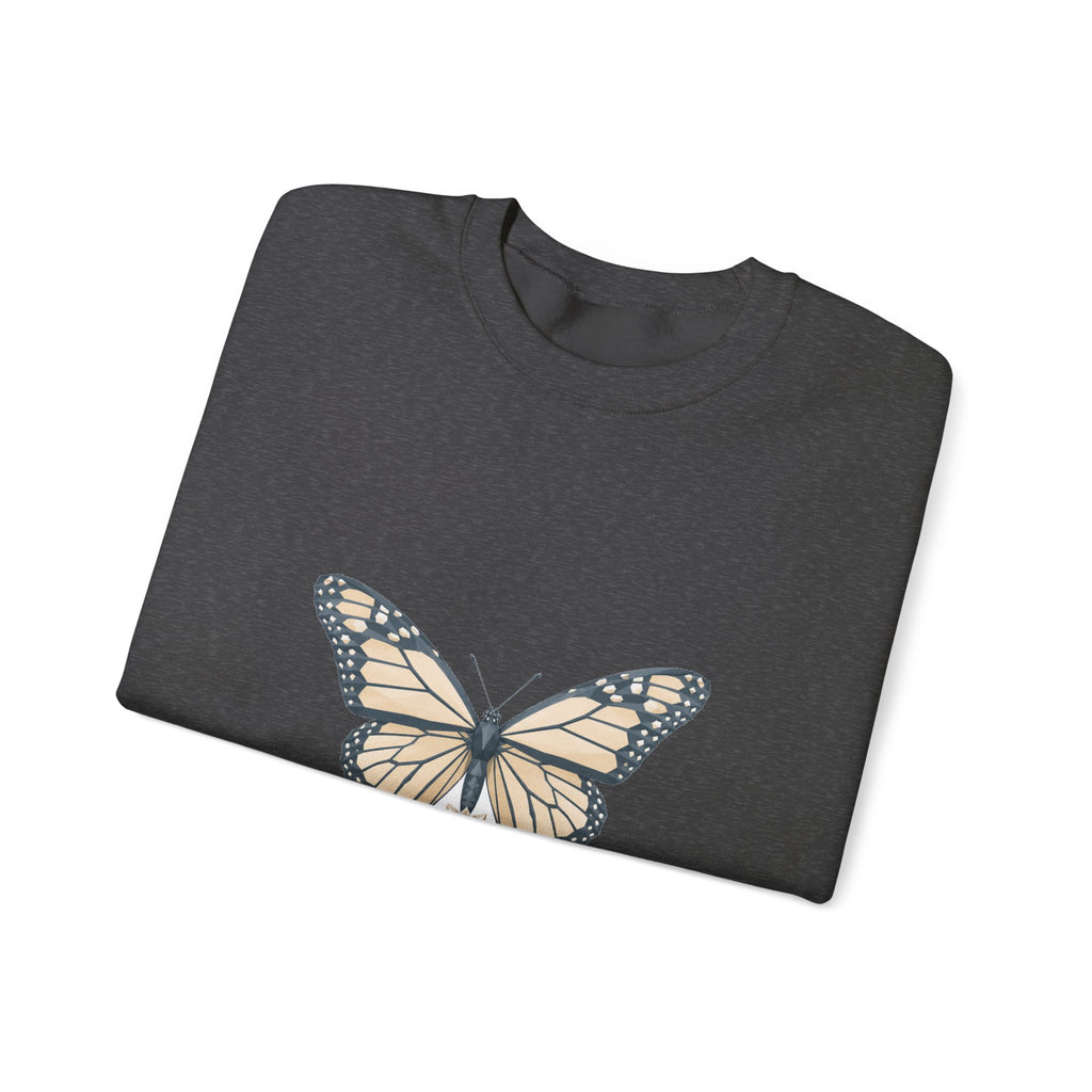 Matching Couple Sweatshirt - Butterfly & Moth Matching Couple Premium Fleece Sweatshirt Geometric Art His Hers Love Gift - Design A