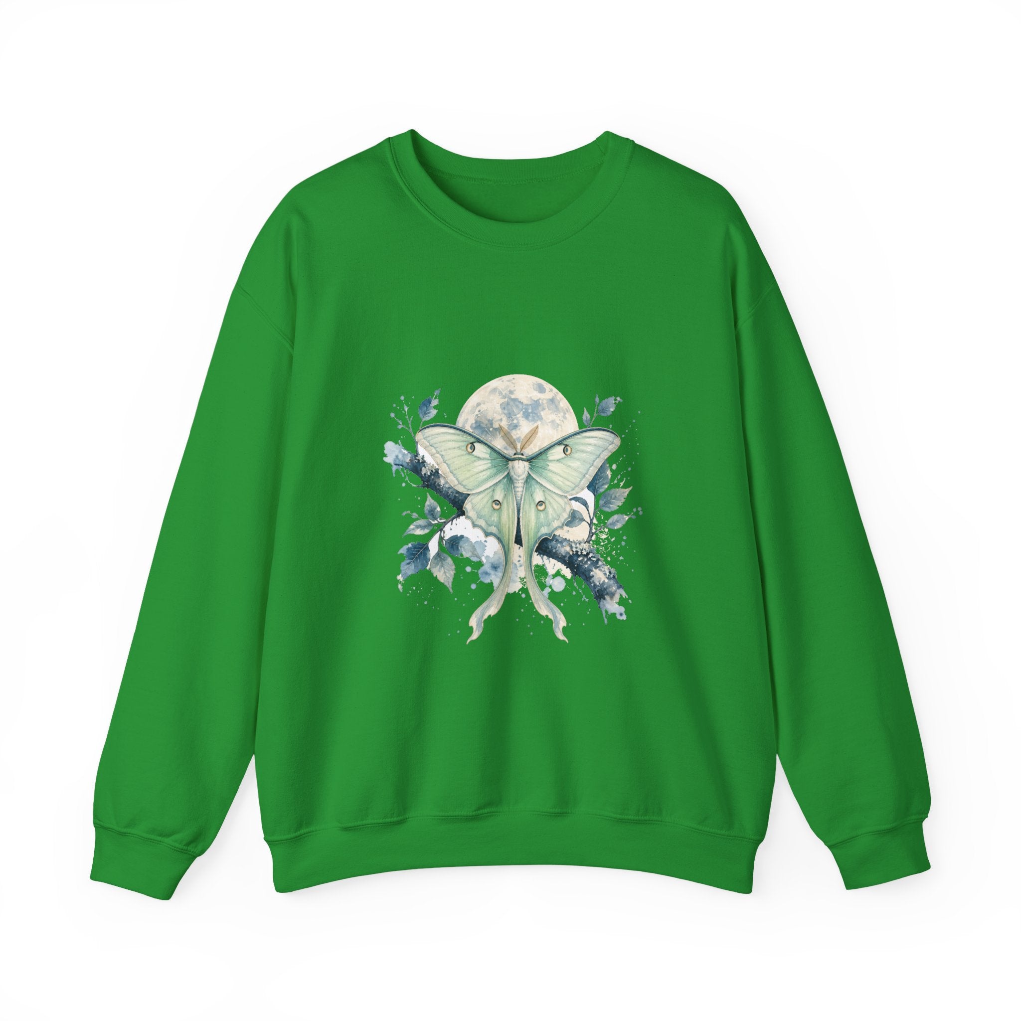 Matching Couple Sweatshirt - Butterfly & Moth Matching Couple Comfort Colors Crew Watercolor Art His Hers Birthday Gift - Design B