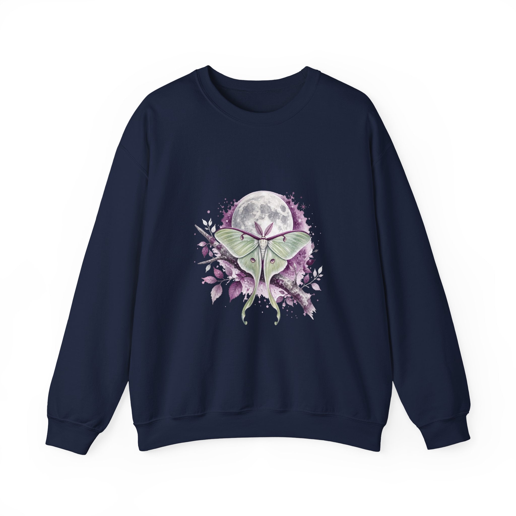 Matching Couple Sweatshirt - Butterfly & Moth Matching Couple Premium Fleece Sweatshirt Watercolor Art His Hers Birthday Gift - Design B