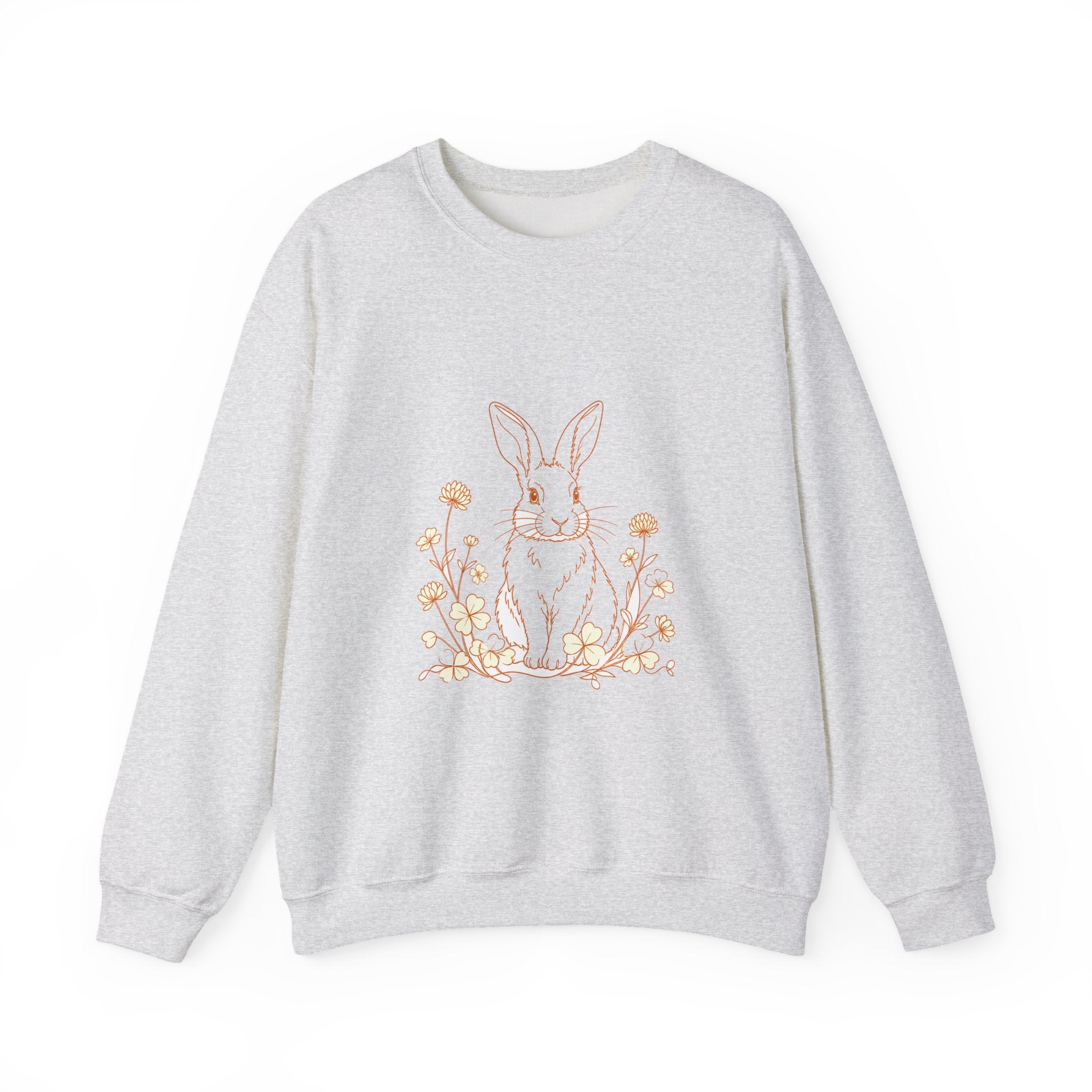 Matching Couple Sweatshirt - Fox & Rabbit Matching Couple Comfort Colors Crew Minimalist Art His Hers Christmas Gift - Design B