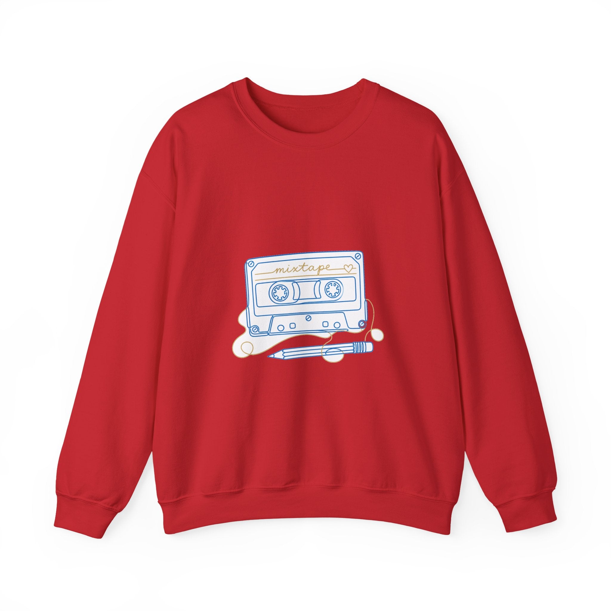 Matching Couple Sweatshirt - Vinyl & Cassette Matching Couple Comfort Colors Crew Minimalist Art His Hers Christmas Gift - Design B