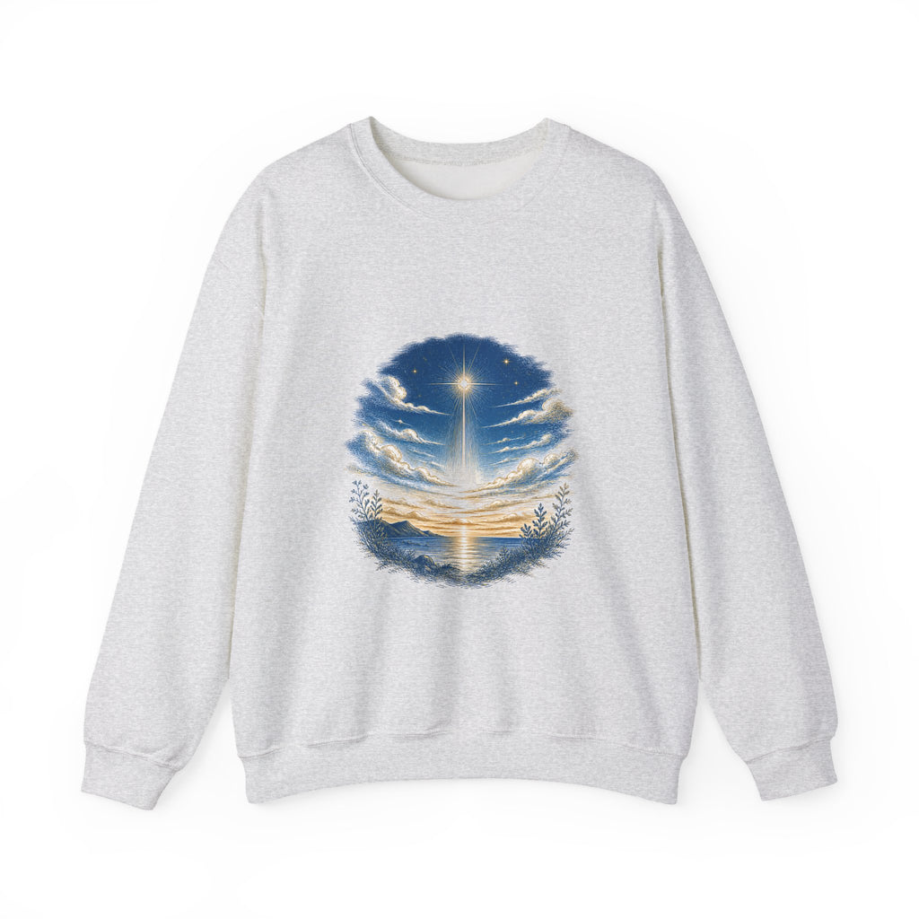 Matching Couple Sweatshirt - Evening & Morning Star Matching Couple Comfort Colors Crew Hand-Drawn Art His Hers Anniversary Gift - Design A