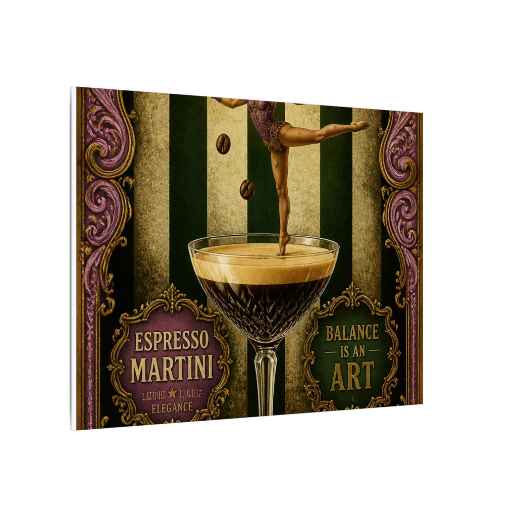 Espresso Martini Acrobat Wall Art Canvas 24×36 Baroque Studio Decor Maximalist Print
