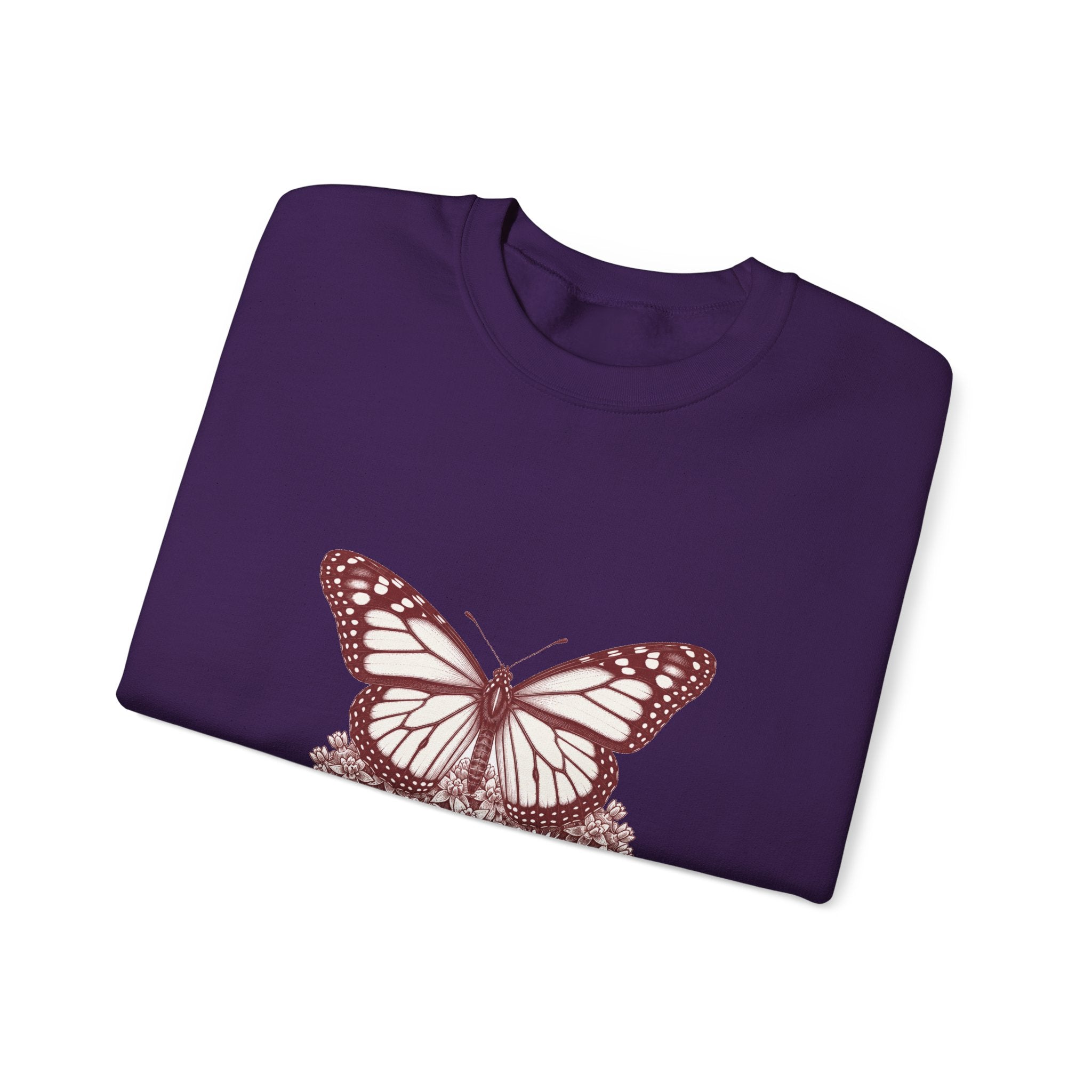 Matching Couple Sweatshirt - Butterfly & Moth Matching Couple Premium Fleece Sweatshirt Vintage Art His Hers Honeymoon Gift - Design A