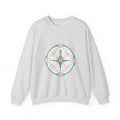 Matching Couple Sweatshirt - Compass North & South Matching Couple Premium Fleece Sweatshirt Vintage Art His Hers Honeymoon Gift - Design A