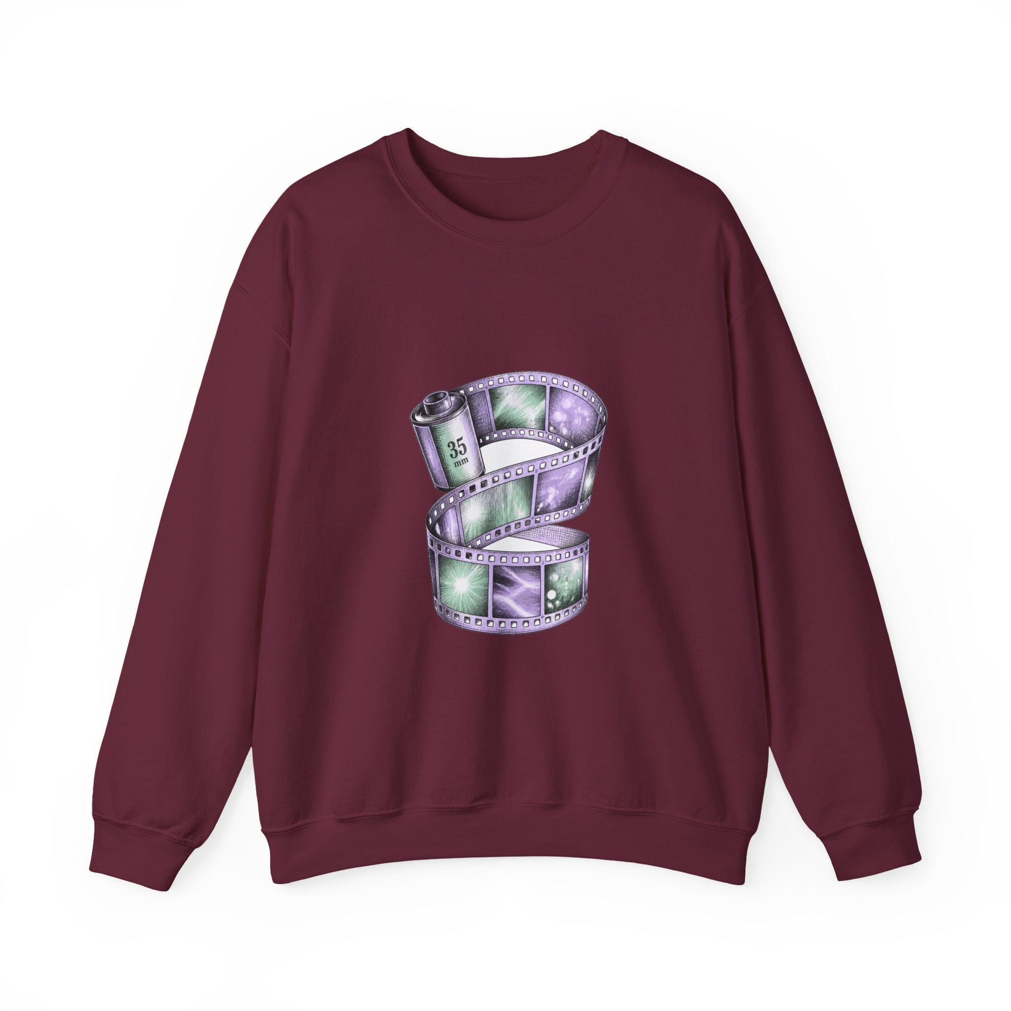 Matching Couple Sweatshirt - Camera & Film Matching Couple Comfort Colors Crew Hand-Drawn Art His Hers Anniversary Gift - Design B