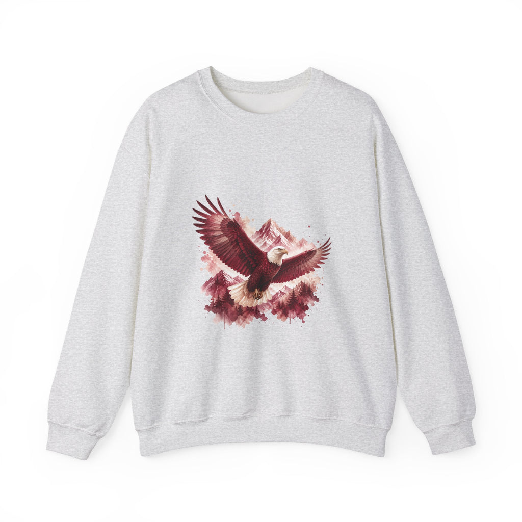 Matching Couple Sweatshirt - Eagle & Whale Matching Couple Crewneck Sweatshirt Watercolor Art His Hers Engagement Gift - Design A