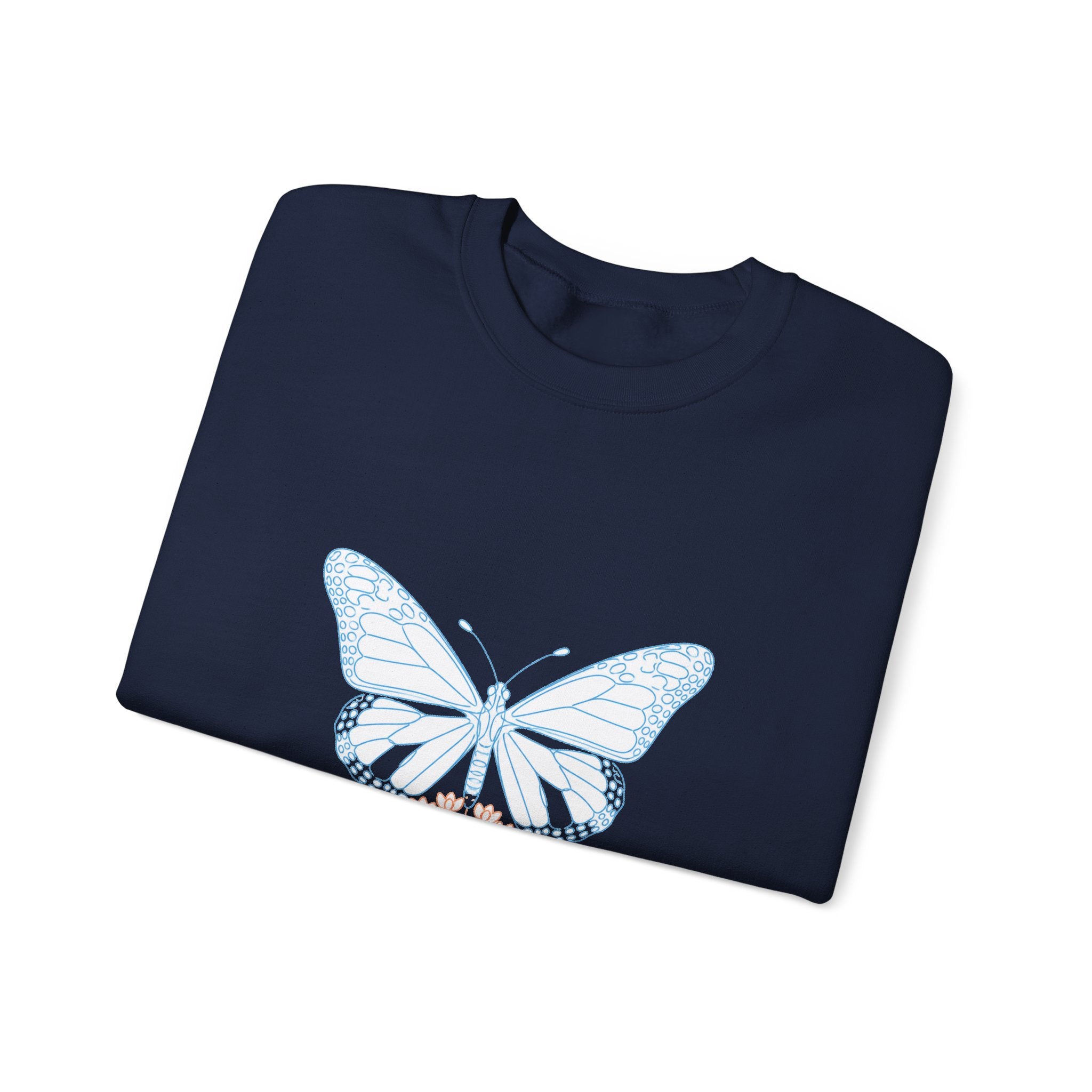 Matching Couple Sweatshirt - Butterfly & Moth Matching Couple Crewneck Sweatshirt Minimalist Art His Hers Valentine Gift - Design A