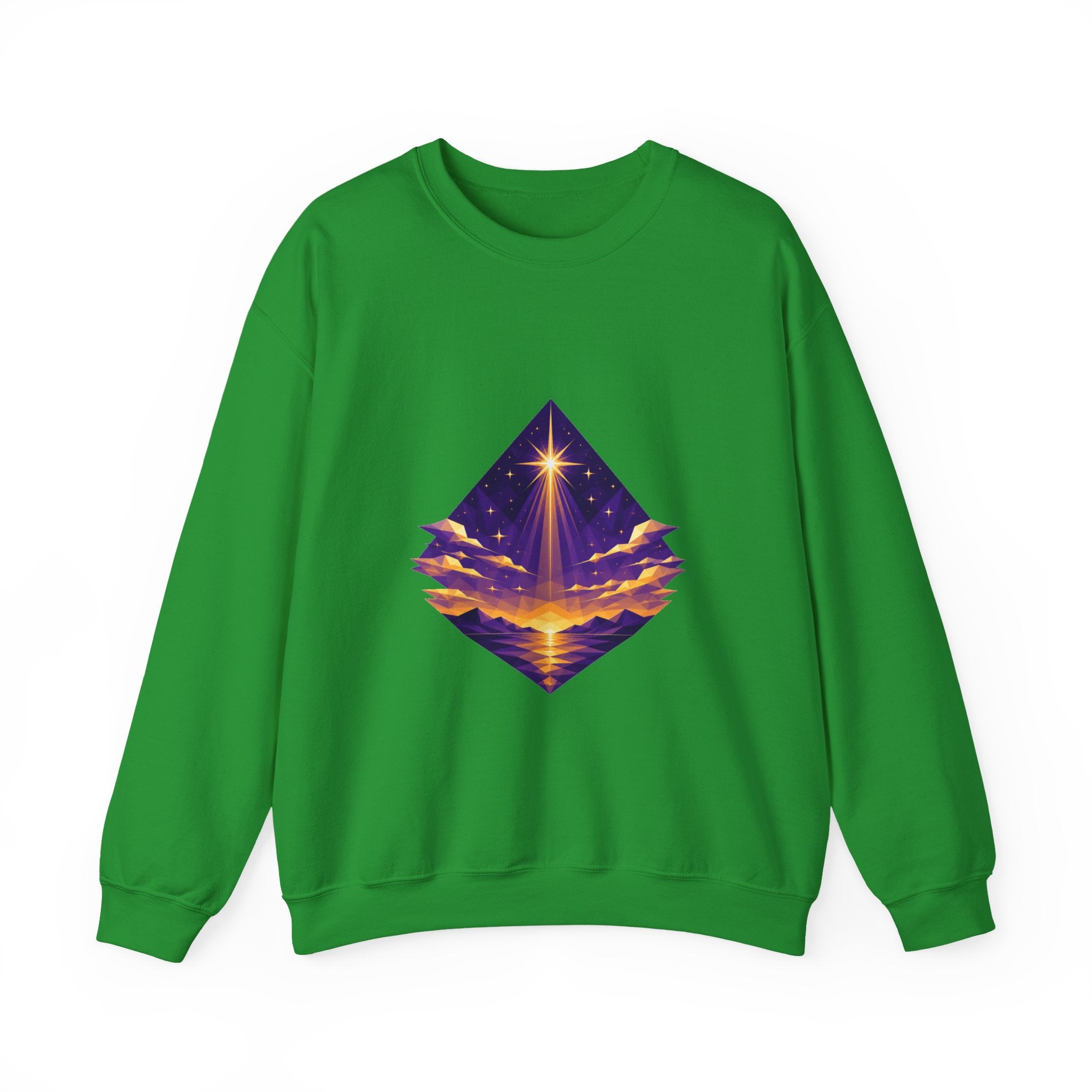 Matching Couple Sweatshirt - Evening & Morning Star Matching Couple Premium Fleece Sweatshirt Geometric Art His Hers Love Gift - Design A