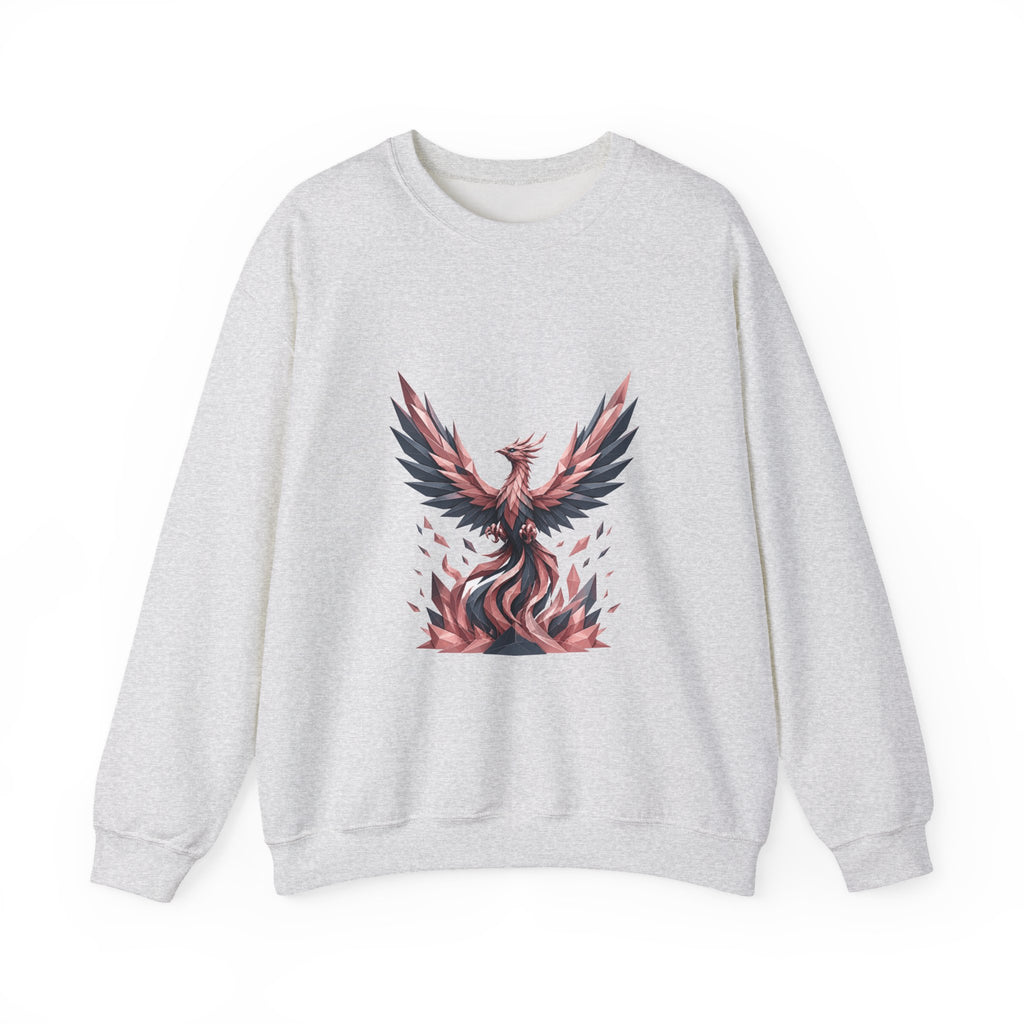 Matching Couple Sweatshirt - Dragon & Phoenix Matching Couple Crewneck Sweatshirt Geometric Art His Hers Couple Gift - Design B