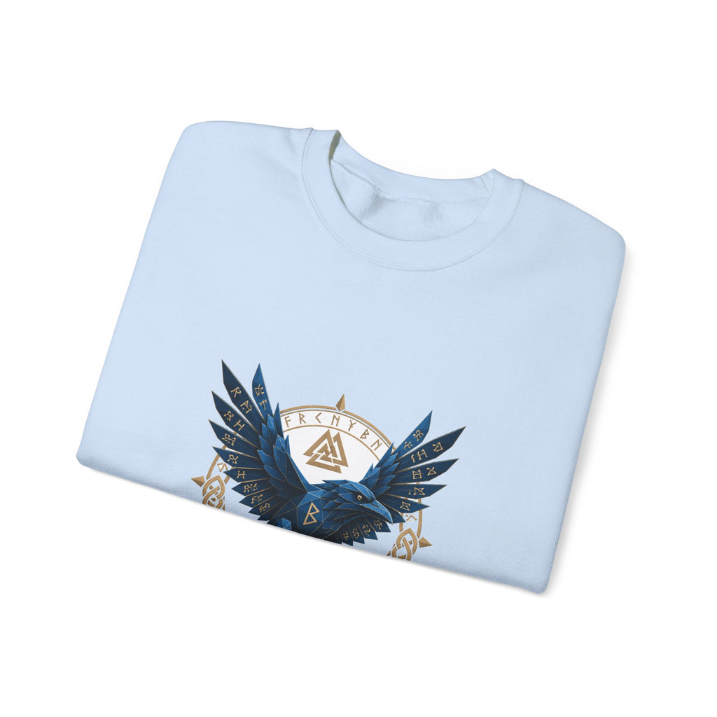 Matching Couple Sweatshirt - Huginn & Muninn Matching Couple Crewneck Sweatshirt Geometric Art His Hers Couple Gift - Design B