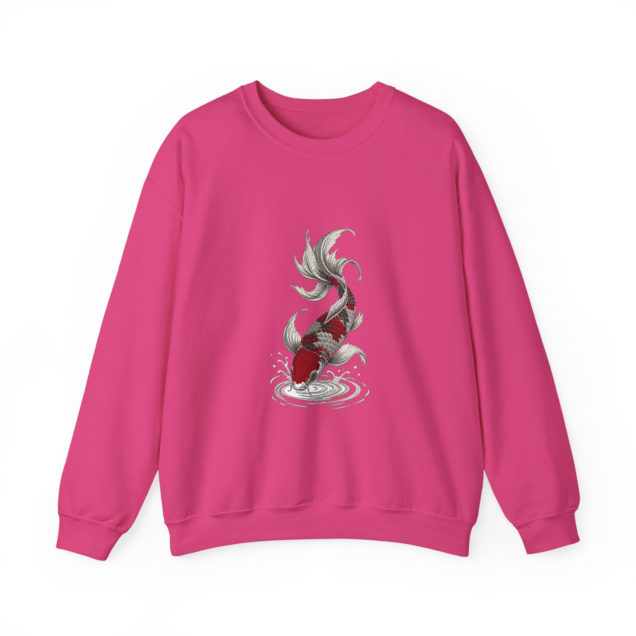 Matching Couple Sweatshirt - Koi Fish Yin Yang Matching Couple Crewneck Sweatshirt Hand-Drawn Art His Hers Best Friend Gift - Design B