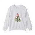 Matching Couple Sweatshirt - Open & Closed Lotus Matching Couple Premium Fleece Sweatshirt Watercolor Art His Hers Birthday Gift - Design B