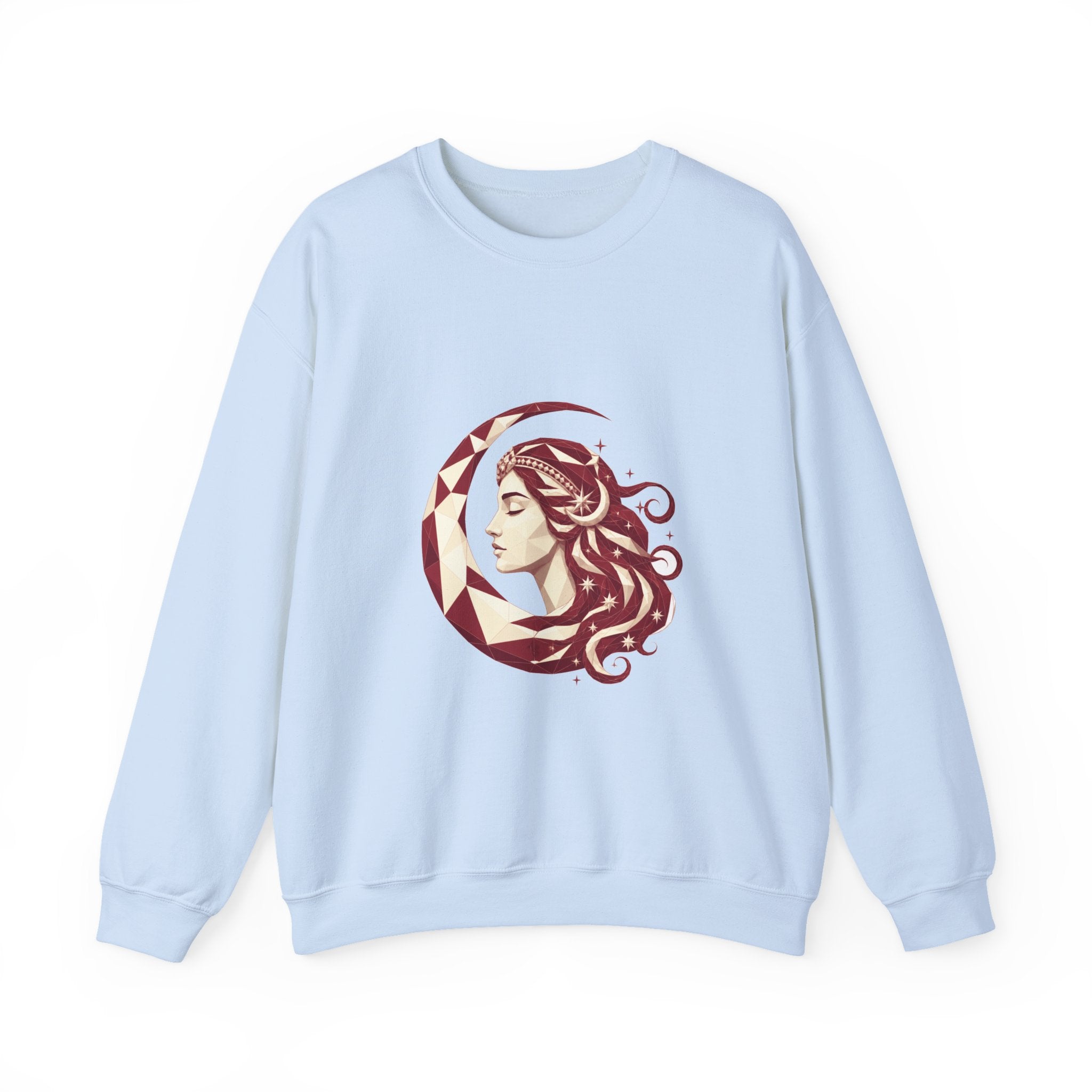 Matching Couple Sweatshirt - Helios & Selene Matching Couple Comfort Colors Crew Geometric Art His Hers Love Gift - Design B