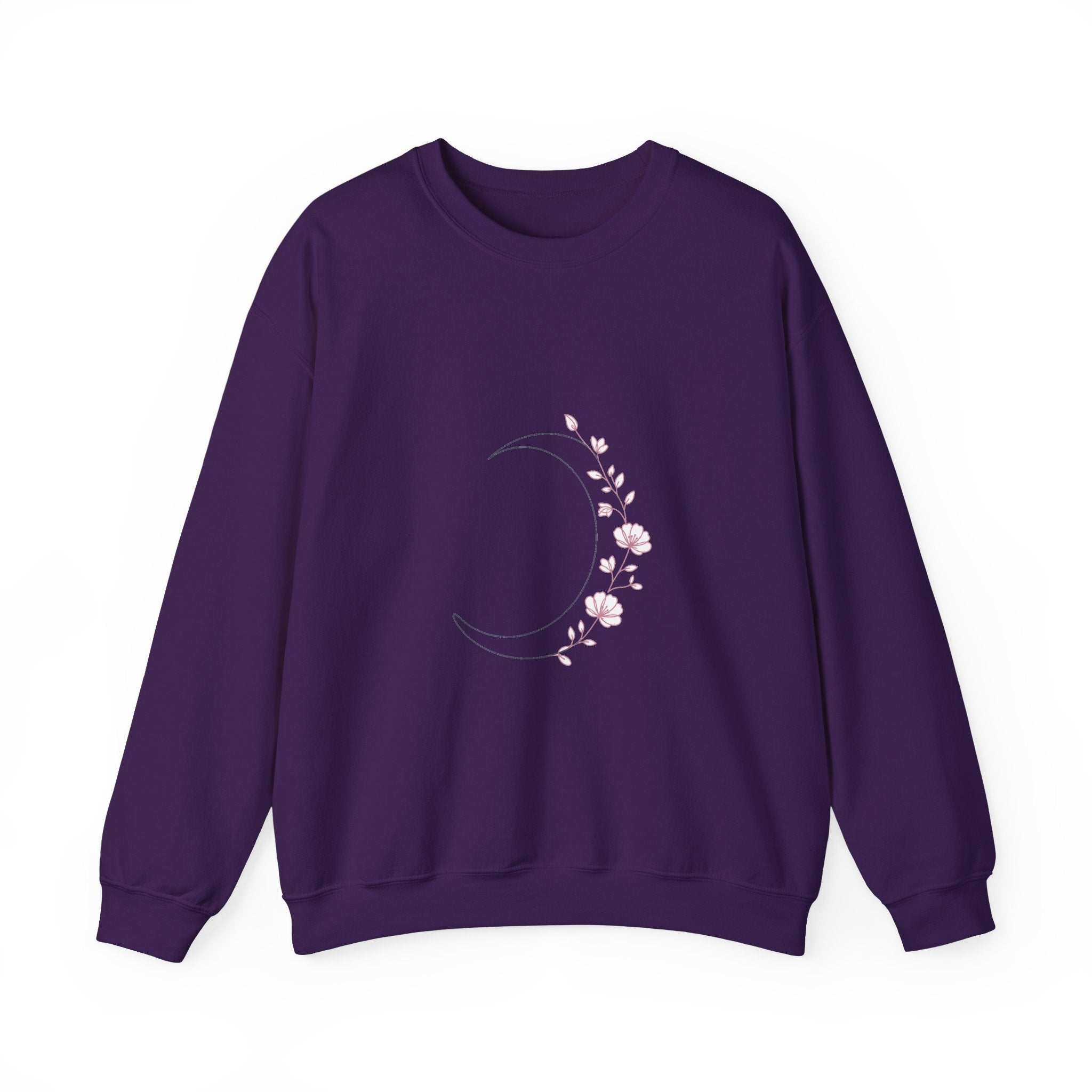 Matching Couple Sweatshirt - Waxing & Waning Moon Matching Couple Comfort Colors Crew Minimalist Art His Hers Christmas Gift - Design A