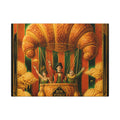 Croissant Hot Air Balloon Wall Art Canvas 24×36 Art Deco Bar Area Decor Maximalist Print