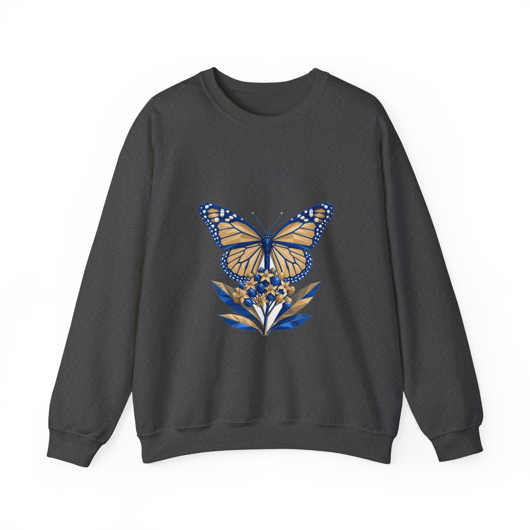 Matching Couple Sweatshirt - Butterfly & Moth Matching Couple Crewneck Sweatshirt Geometric Art His Hers Couple Gift - Design A