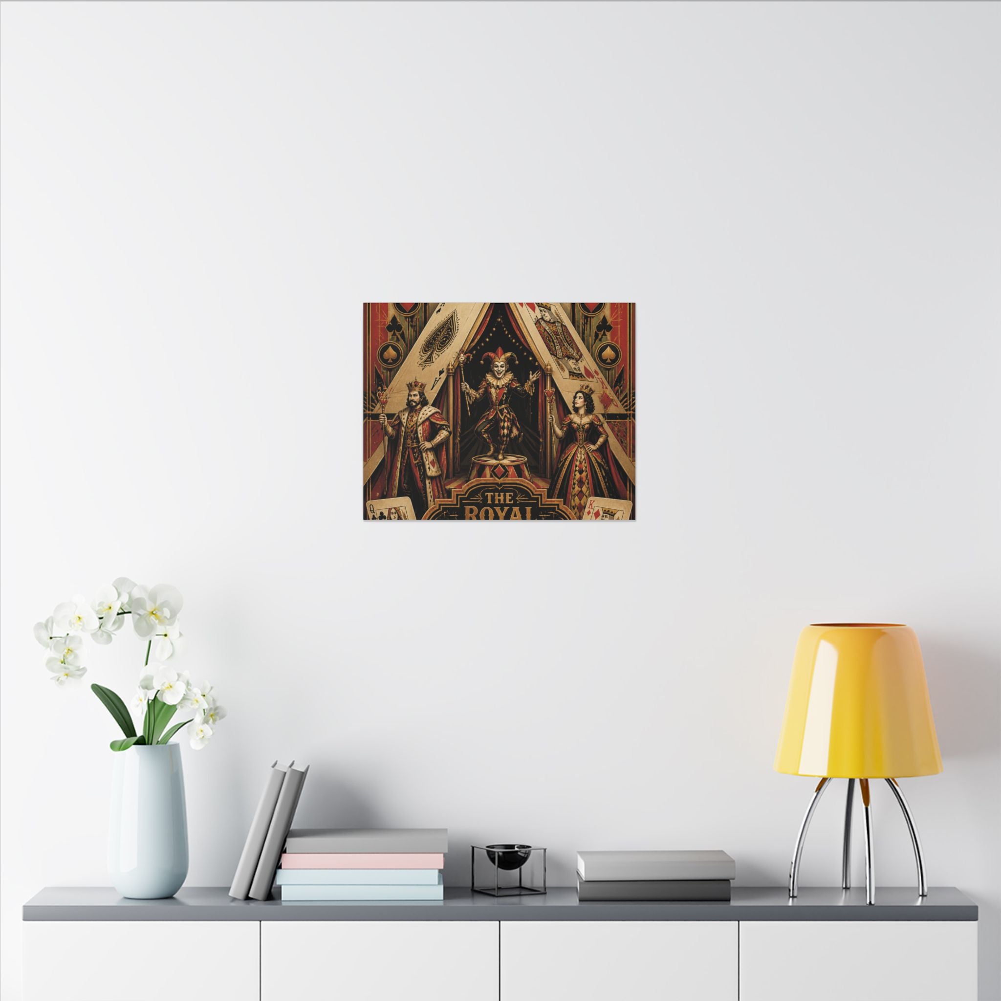 Playing Cards Tent Wall Art Canvas 16×20 Art Deco Entryway Decor Maximalist Print