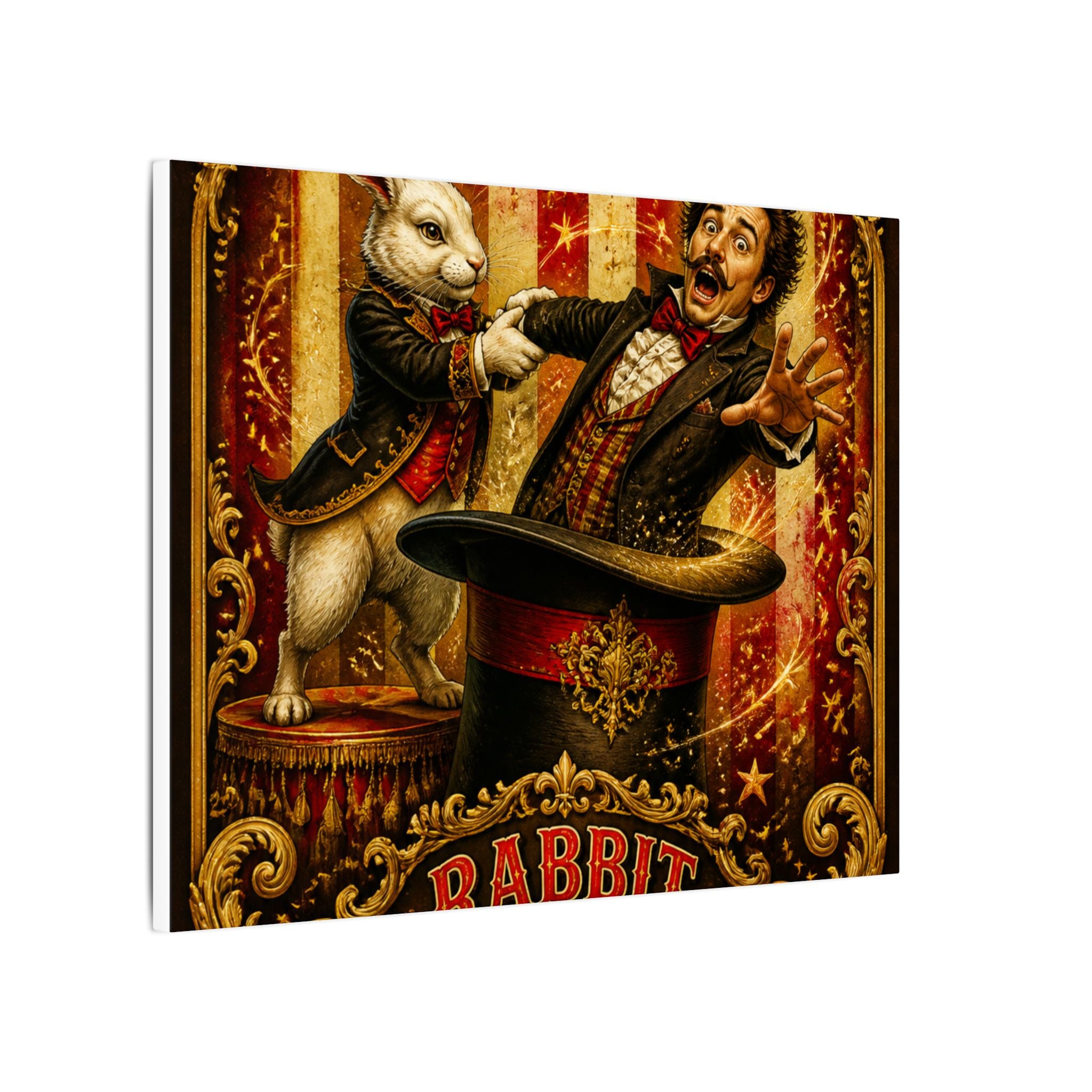 Magic Hat Rabbit Wall Art Canvas 24×36 Baroque Studio Decor Maximalist Print