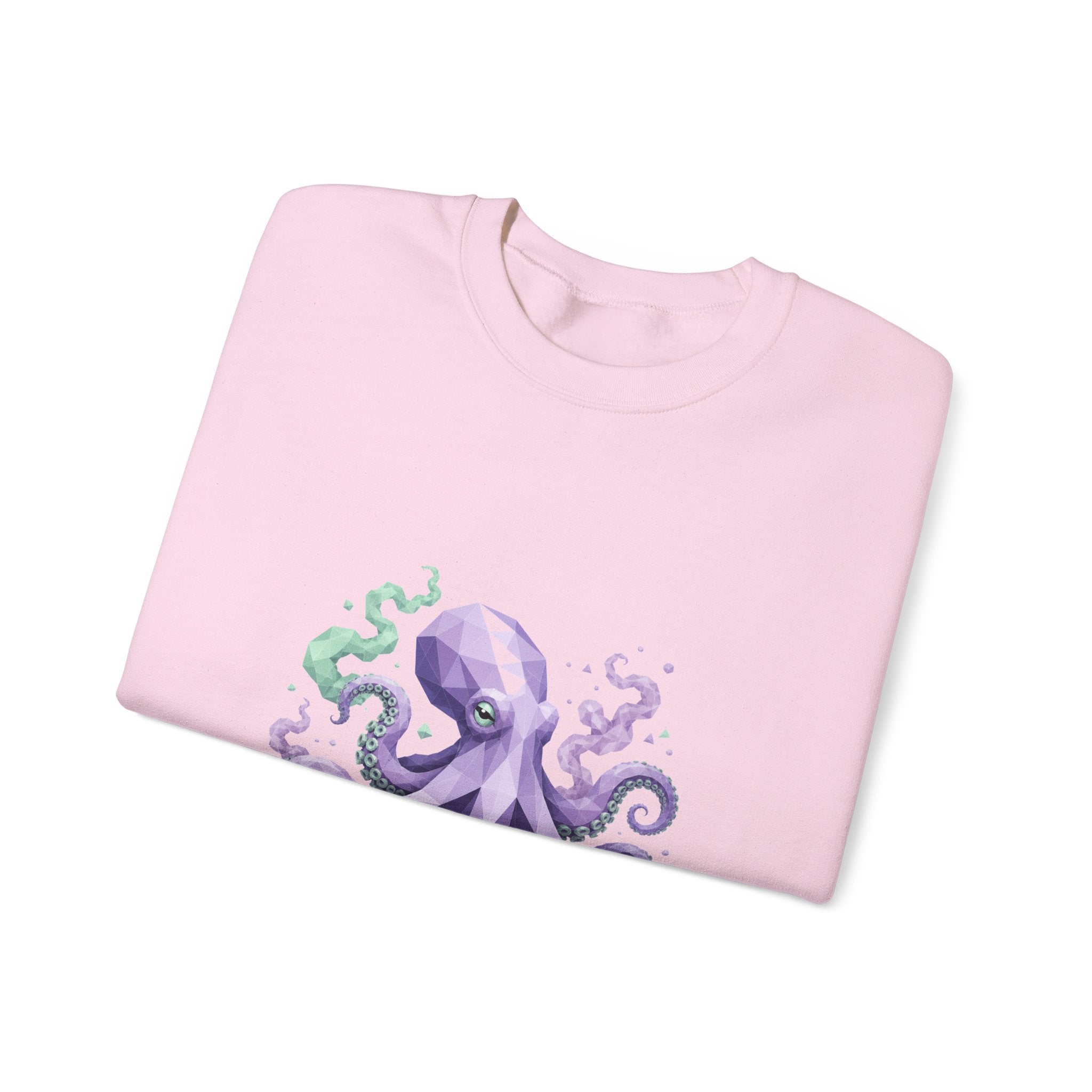 Matching Couple Sweatshirt - Octopus & Jellyfish Matching Couple Crewneck Sweatshirt Geometric Art His Hers Couple Gift - Design A