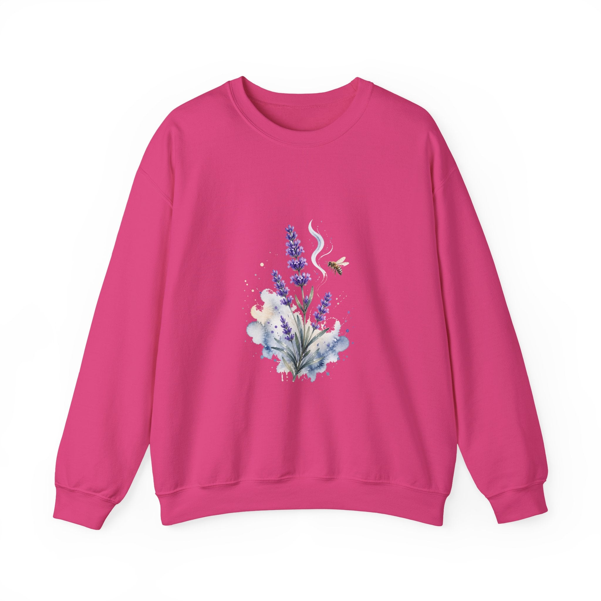 Matching Couple Sweatshirt - Lavender & Thistle Matching Couple Premium Fleece Sweatshirt Watercolor Art His Hers Birthday Gift - Design A
