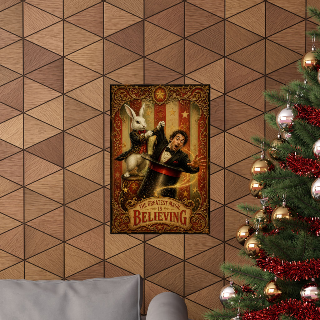 Magic Hat Rabbit Wall Art Poster 18×24 Baroque Home Office Decor Maximalist Print