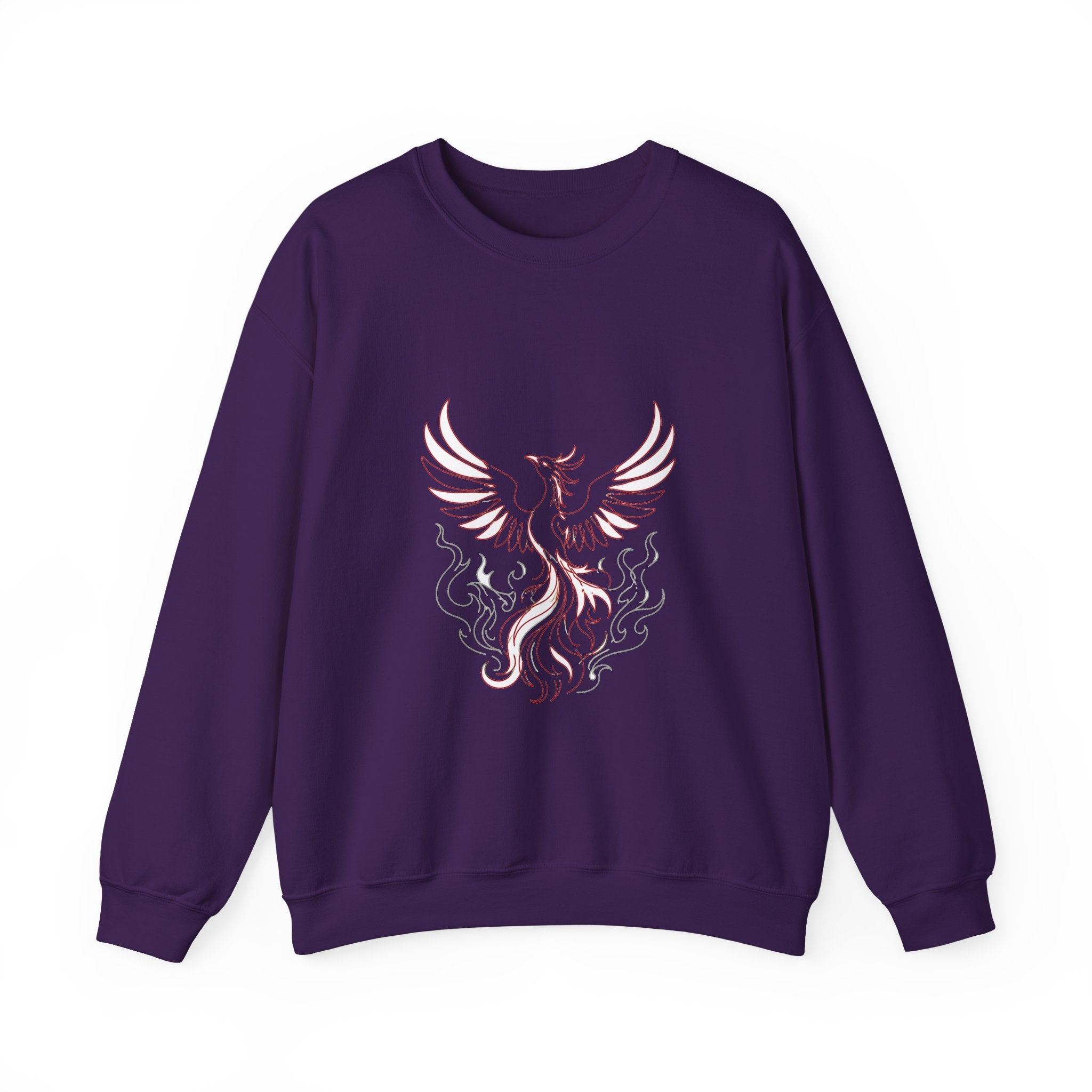 Matching Couple Sweatshirt - Dragon & Phoenix Matching Couple Crewneck Sweatshirt Minimalist Art His Hers Valentine Gift - Design B