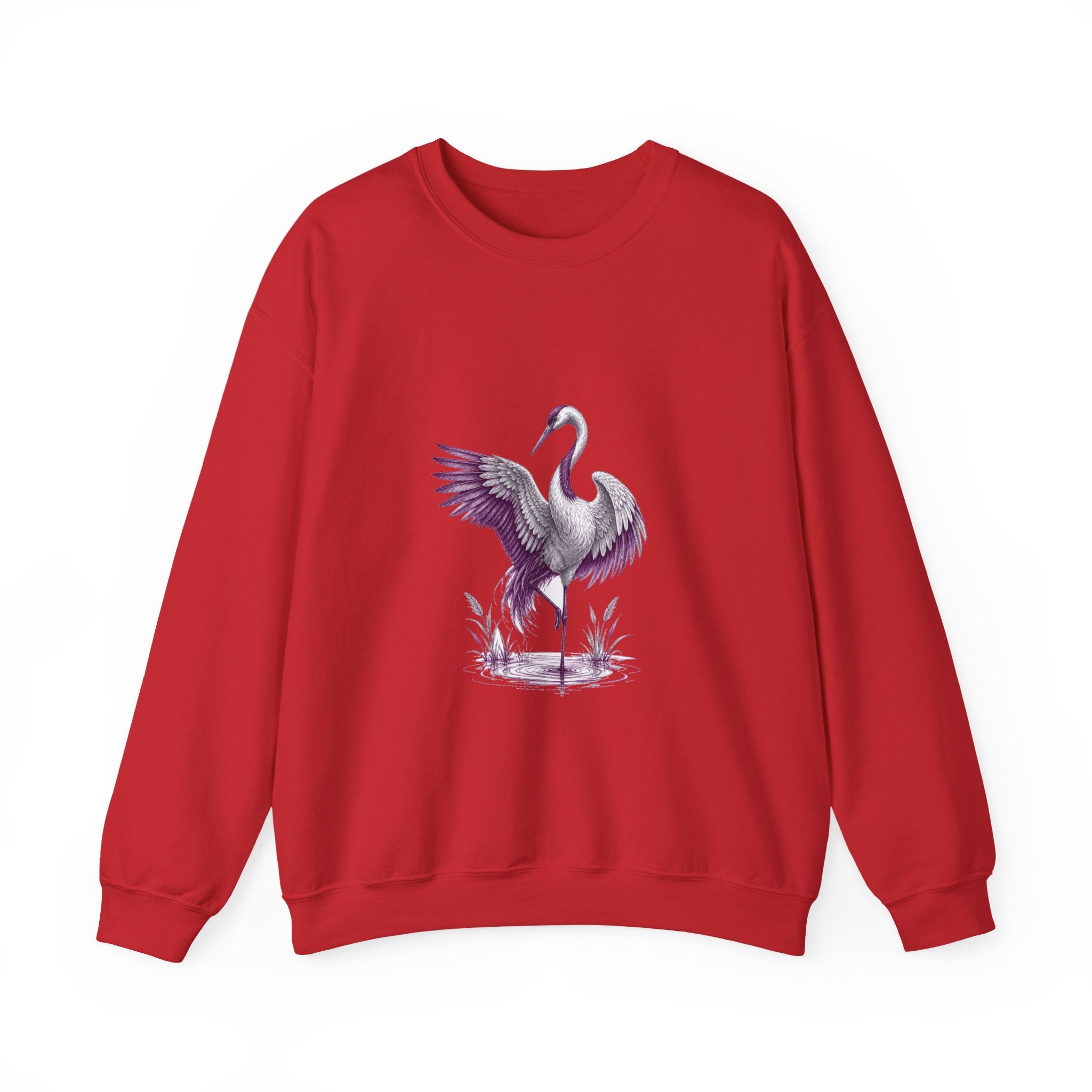 Matching Couple Sweatshirt - Tiger & Crane Matching Couple Crewneck Sweatshirt Hand-Drawn Art His Hers Best Friend Gift - Design B