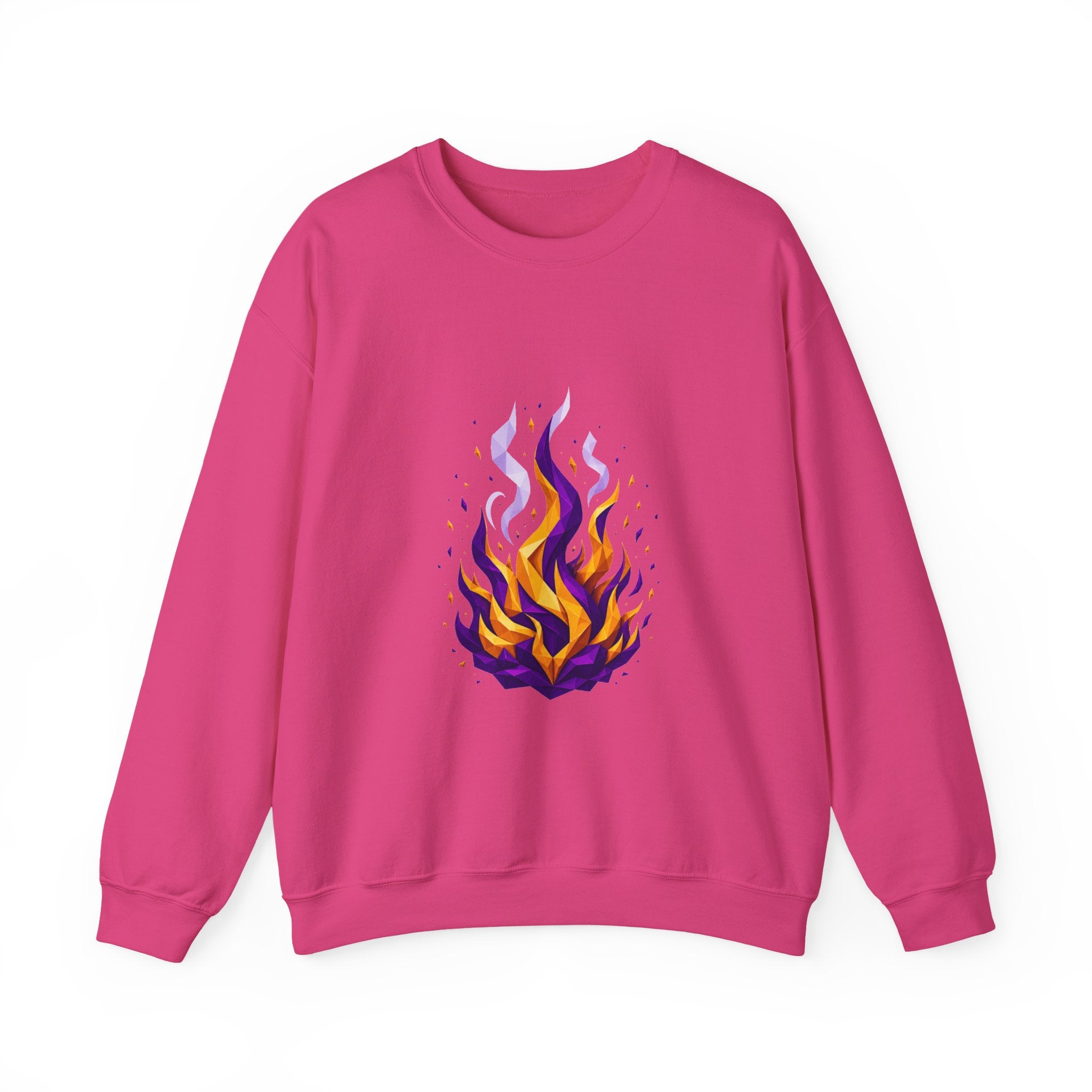 Matching Couple Sweatshirt - Wildfire & Waterfall Matching Couple Comfort Colors Crew Geometric Art His Hers Love Gift - Design A