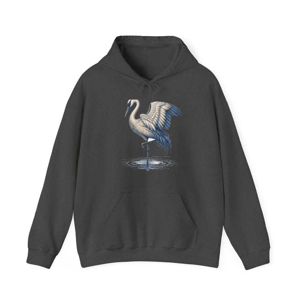 Matching Couple Sweatshirt - Tiger & Crane Matching Couple Hooded Sweatshirt Hand-Drawn Art His Hers Best Friend Gift - Design B