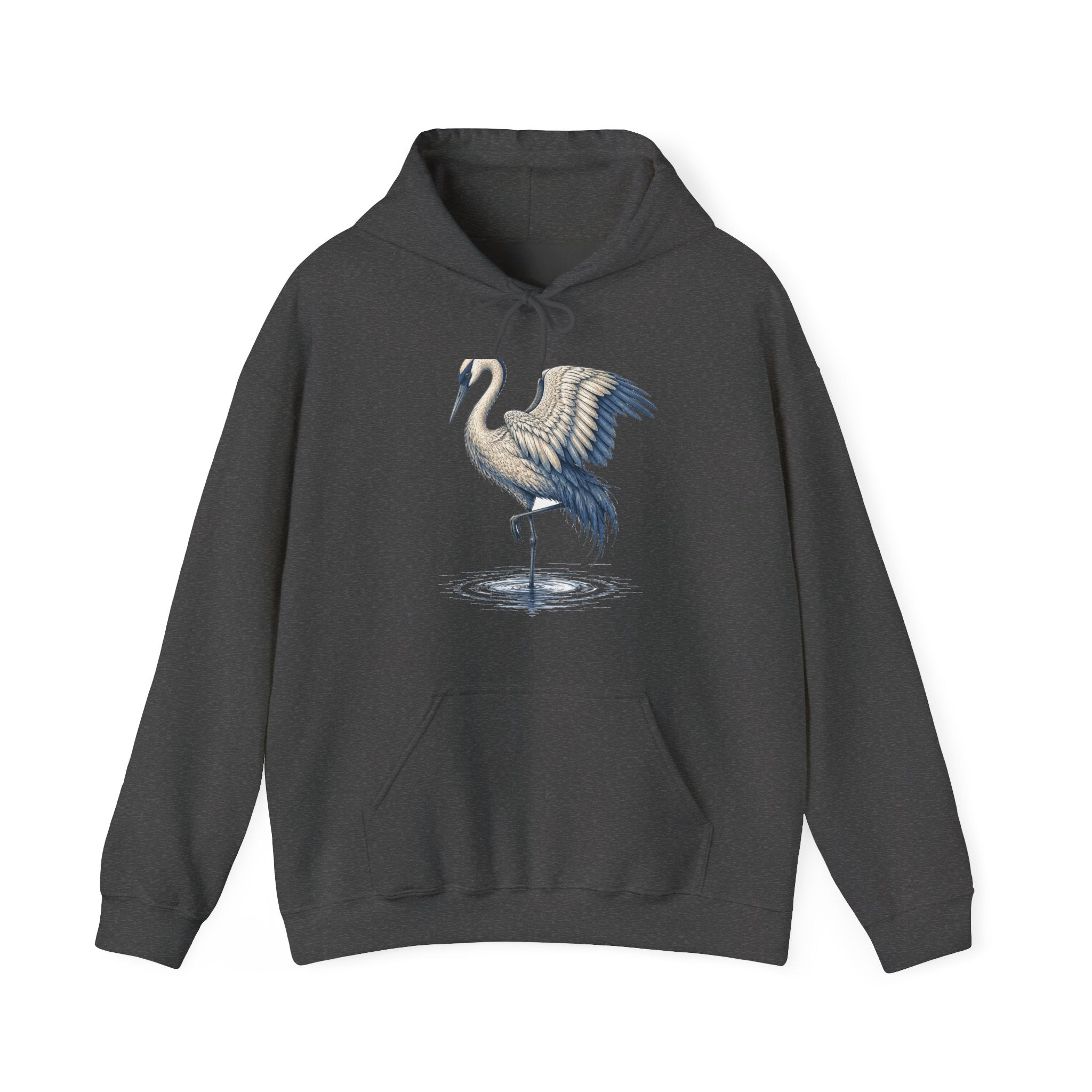 Matching Couple Sweatshirt - Tiger & Crane Matching Couple Hooded Sweatshirt Hand-Drawn Art His Hers Best Friend Gift - Design B